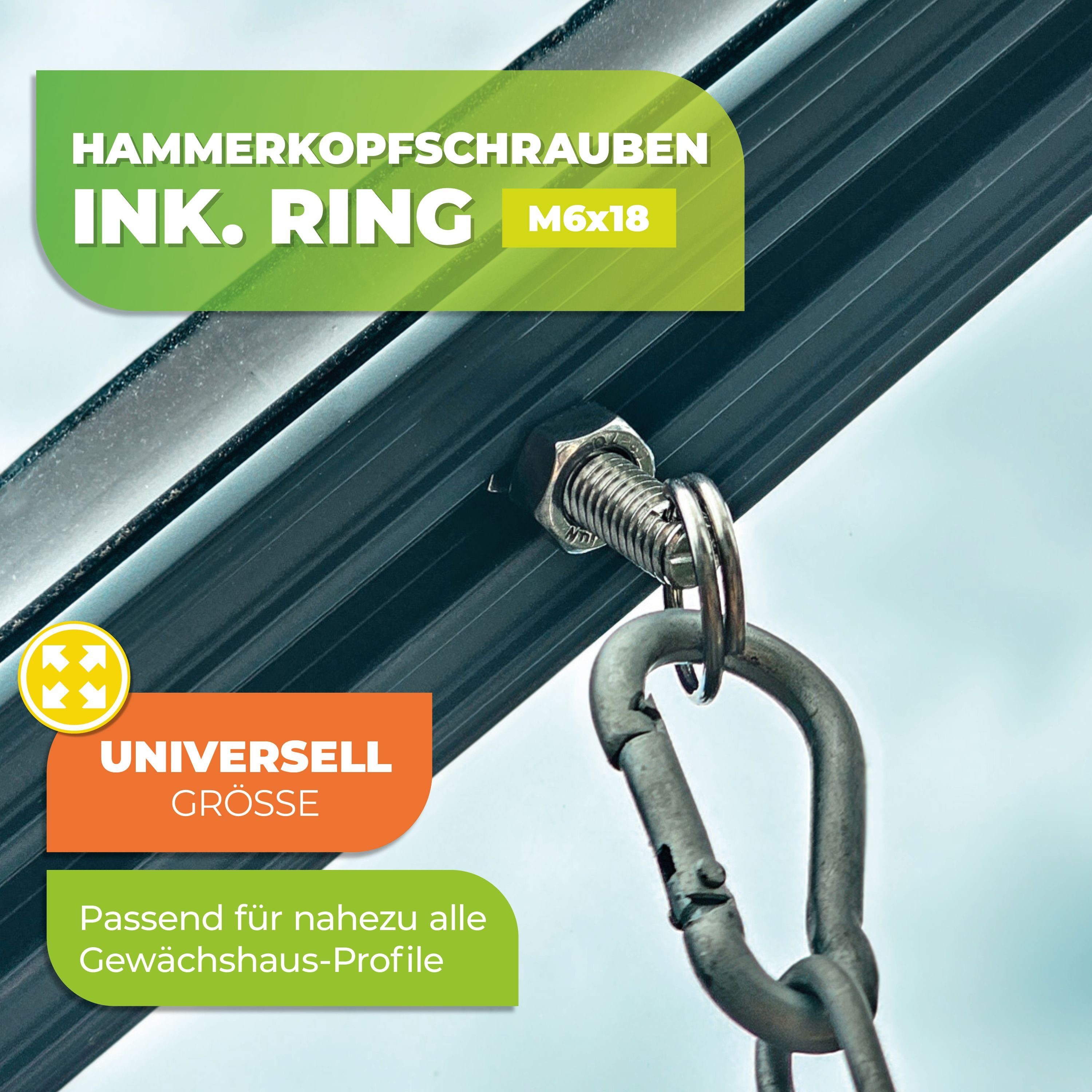 Bio Green Gewächshaus 5er-Pack Hammerkopfschrauben mit günstig online kaufen
