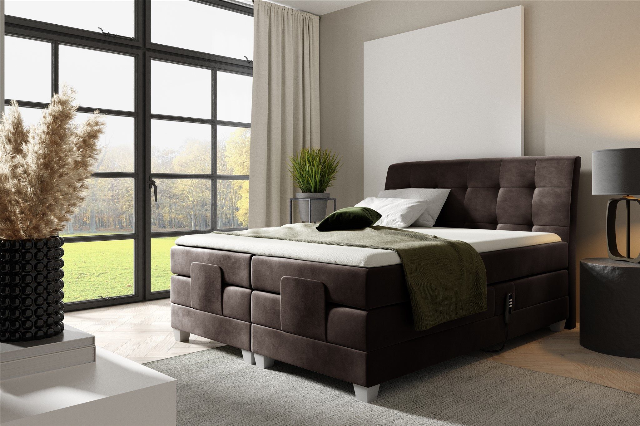 Fun Möbel Boxspringbett Schlafzimmerbett FRANCO Elektrisch günstig online kaufen