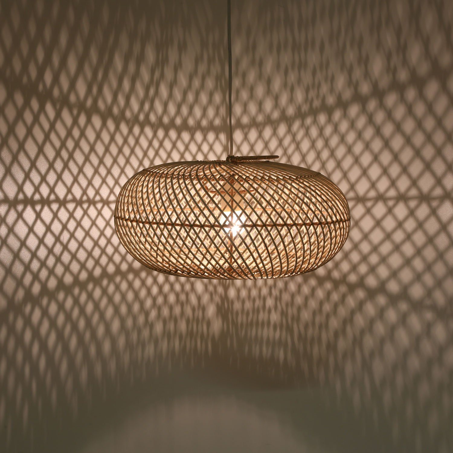 Casa Moro Deckenleuchten Hängeleuchte Rattan Wohnzimmer günstig online kaufen