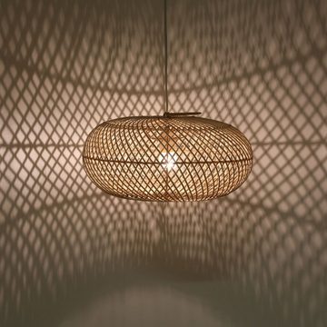 Casa Moro Deckenleuchten Hängeleuchte Rattan Wohnzimmer Esszimmer Pendelleuchte Boho handmade, ohne Leuchtmittel, Pendelleuchte, Naturlampe