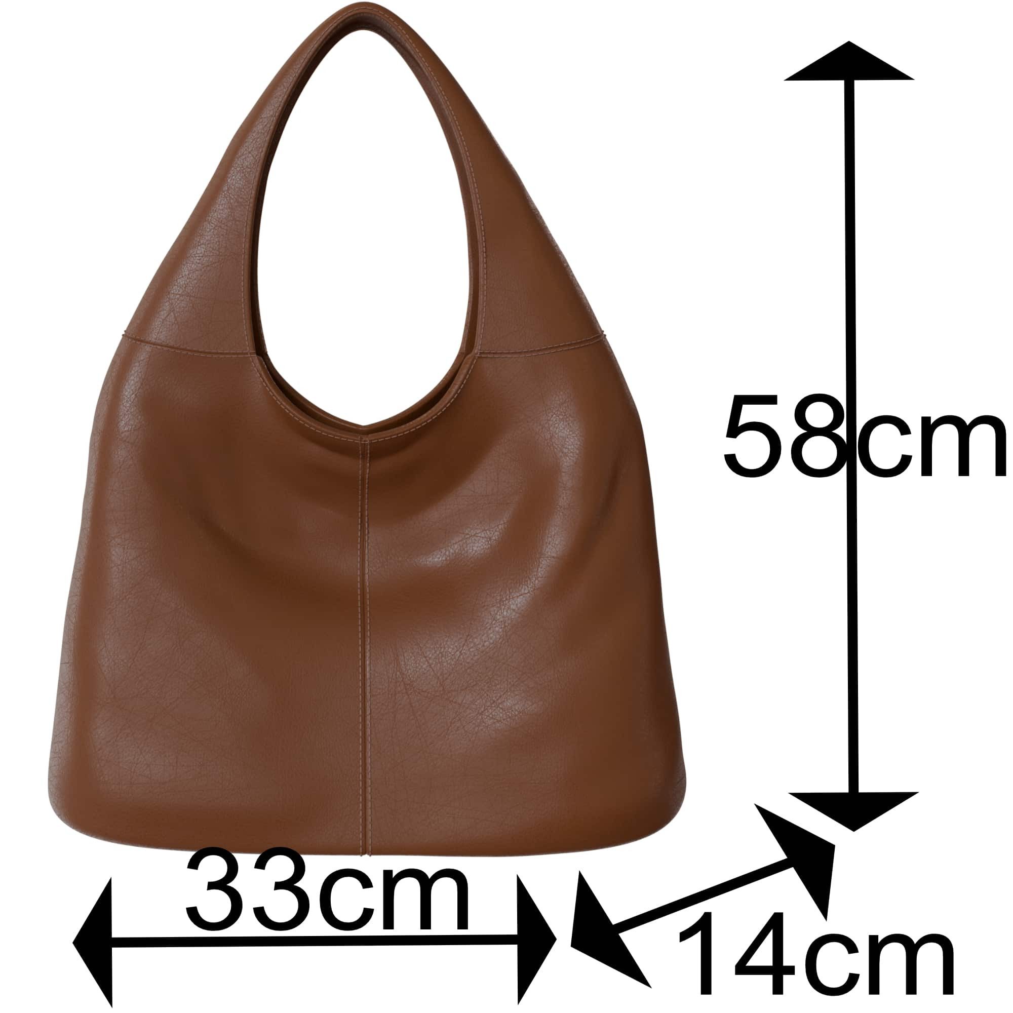KMISSO Umhängetasche Damen Shopper Tasche Hobo Bag Beutel Stil groß aus veganem Leder 30659 (1-tlg), im eleganten Look