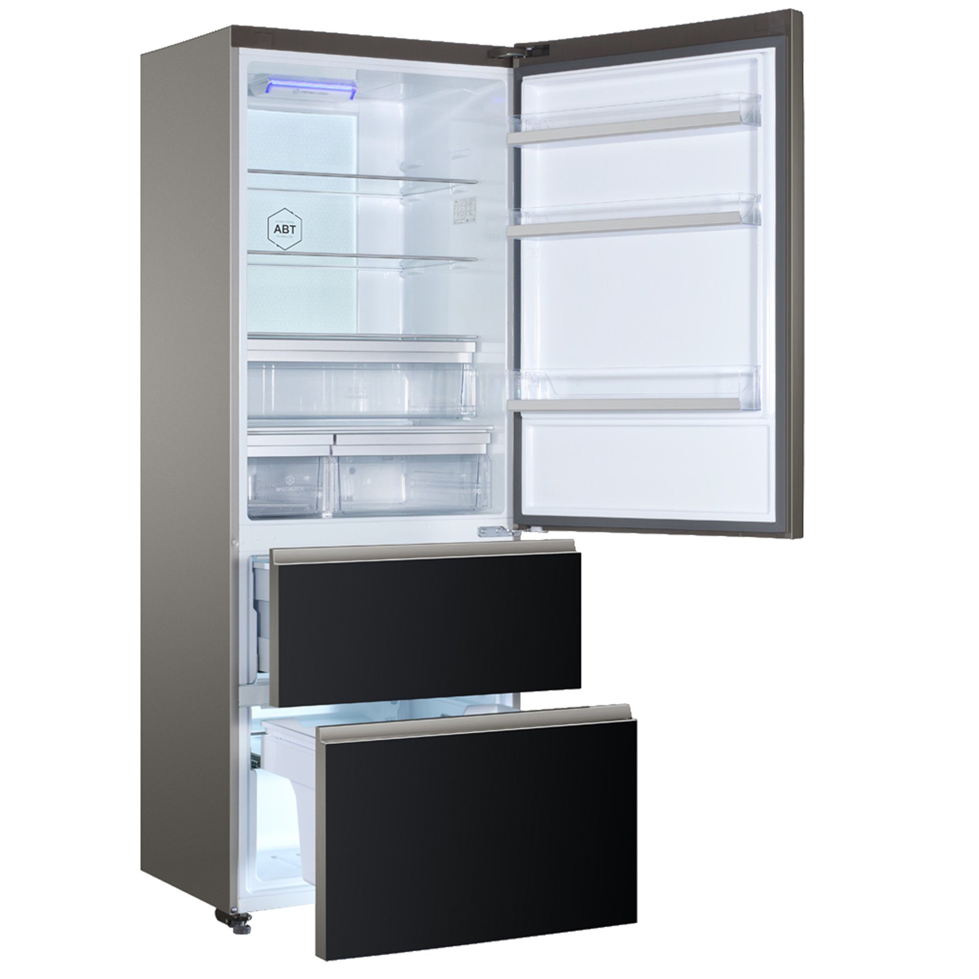 Haier Kuhlschrank A3fe742cgbj 190 Cm Hoch 70 Cm Breit A No Frost Glasfront In Schwarz Online Kaufen Otto