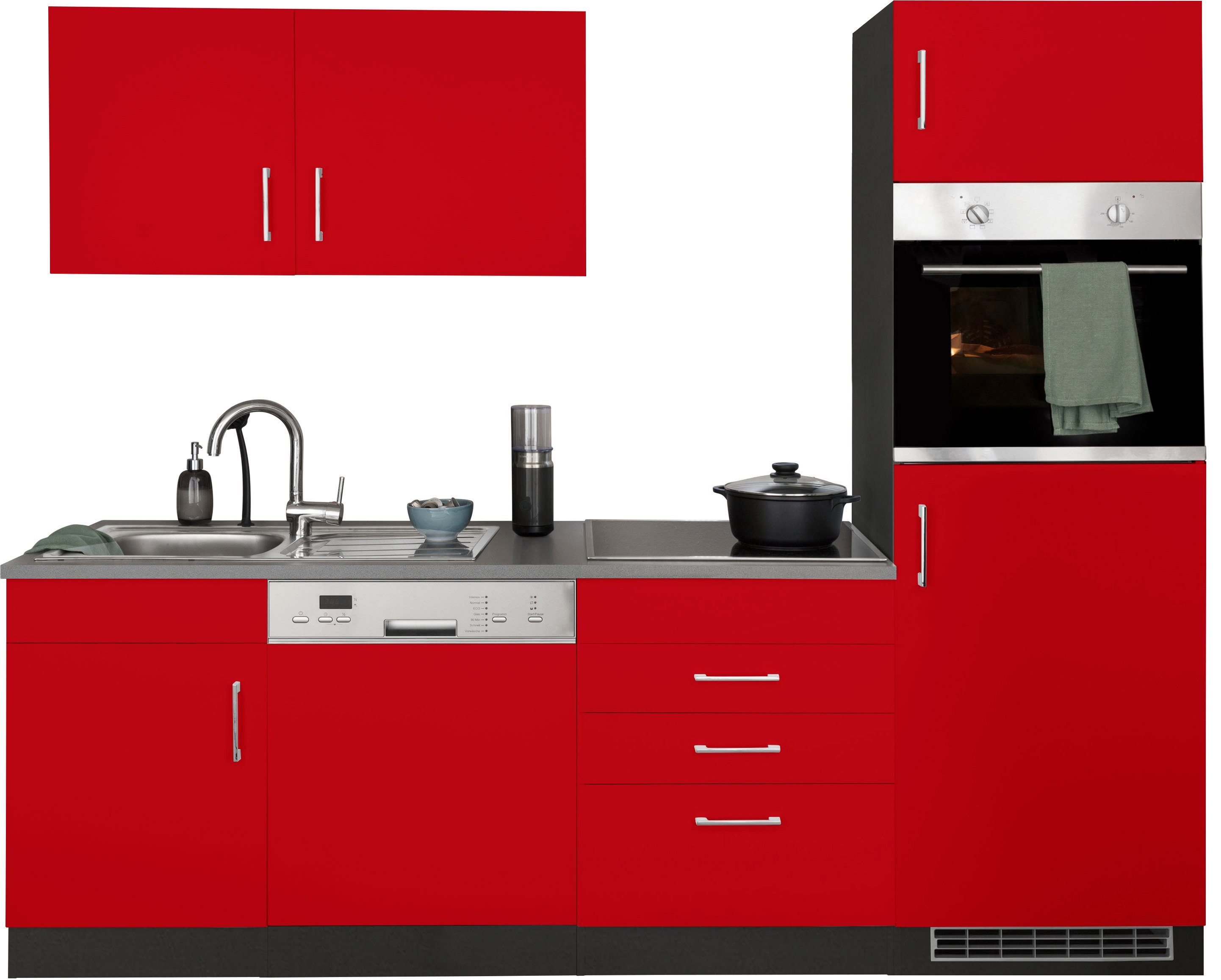 KOCHSTATION Кухніzeile KS-Paris, ohne E-Geräte, Breite 230 cm