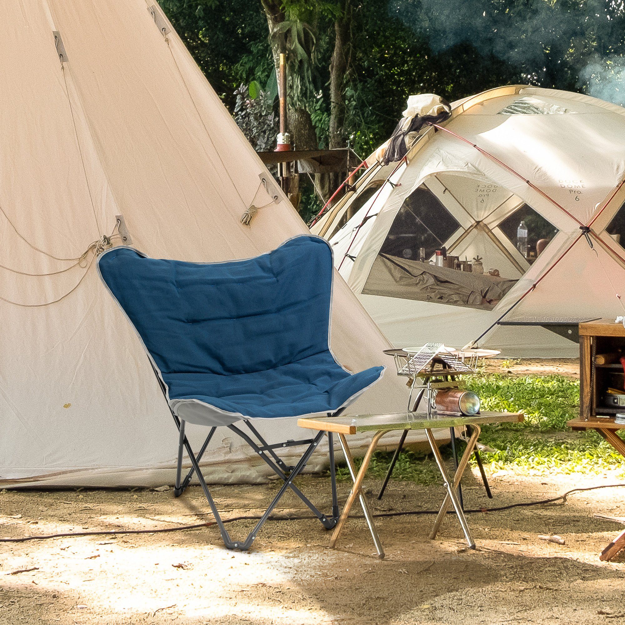 Outsunny Campingstuhl tragbar, klappbar, Regiestuhl, Klappsessel, günstig online kaufen