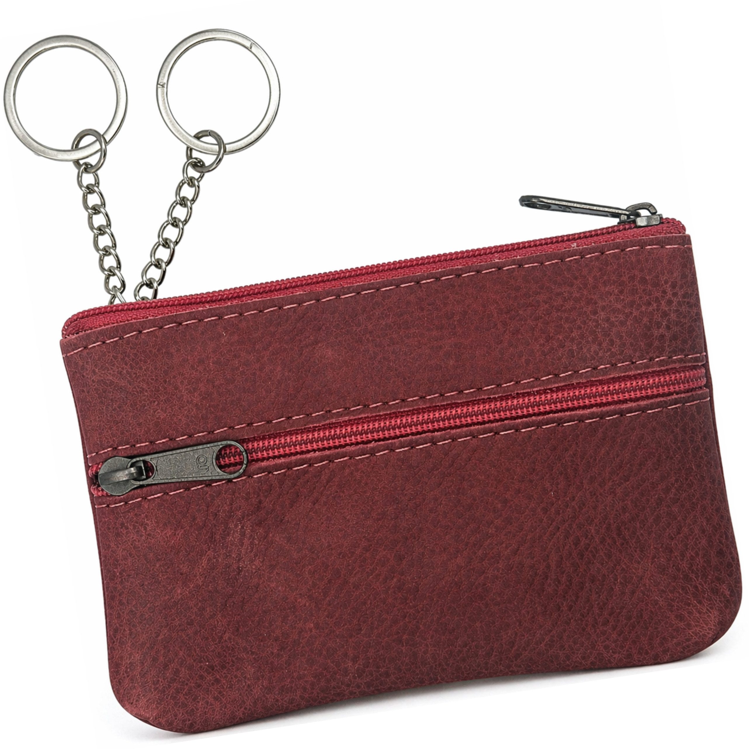 Simaru Schlüsseltasche MILANO (Schlüsseletui, 1-tlg., aus Nappaleder mit 2 Schlüsselringen), Made in EU, Handmade