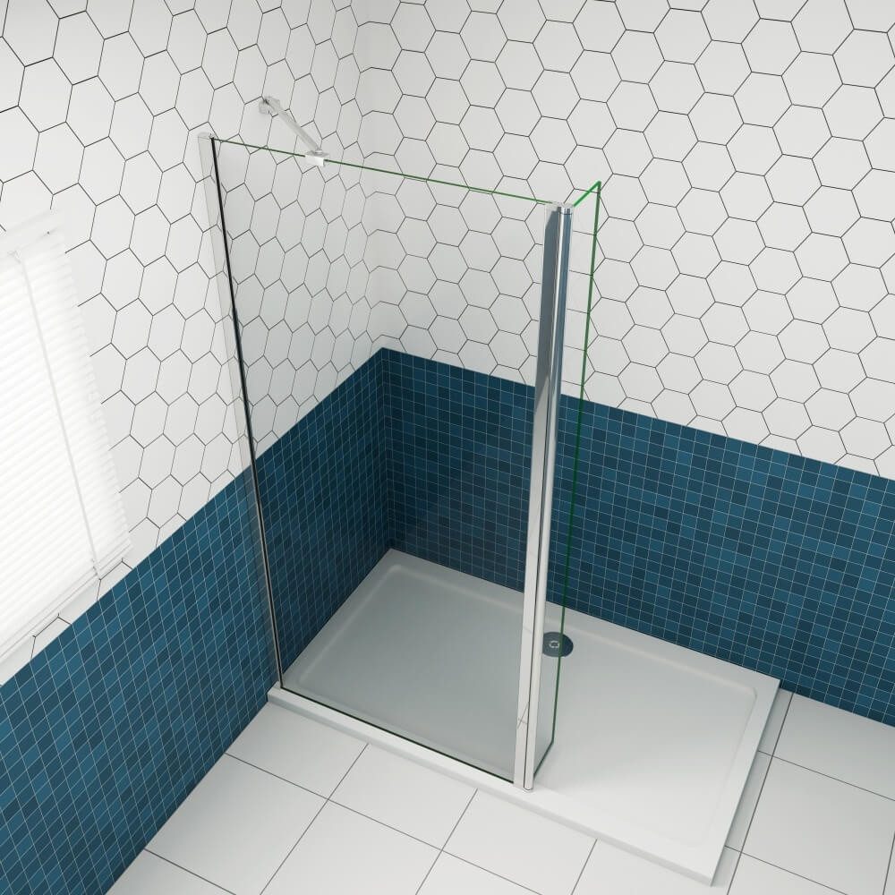 Duschparadies Walk-in-Dusche 200cm 8mm Sicherheitsglas Walk in Dusche Glaswand Duschabtrennung, Einscheibensicherheitsglas, Glas – Bild 3 von 5