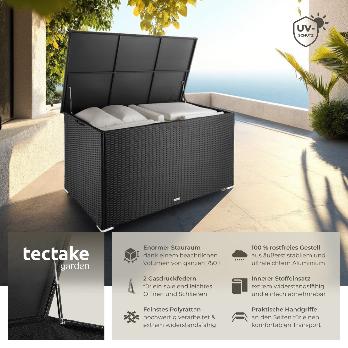 tectake Gartenbox Auflagenbox (1 St., Auflagenbox), günstig online kaufen