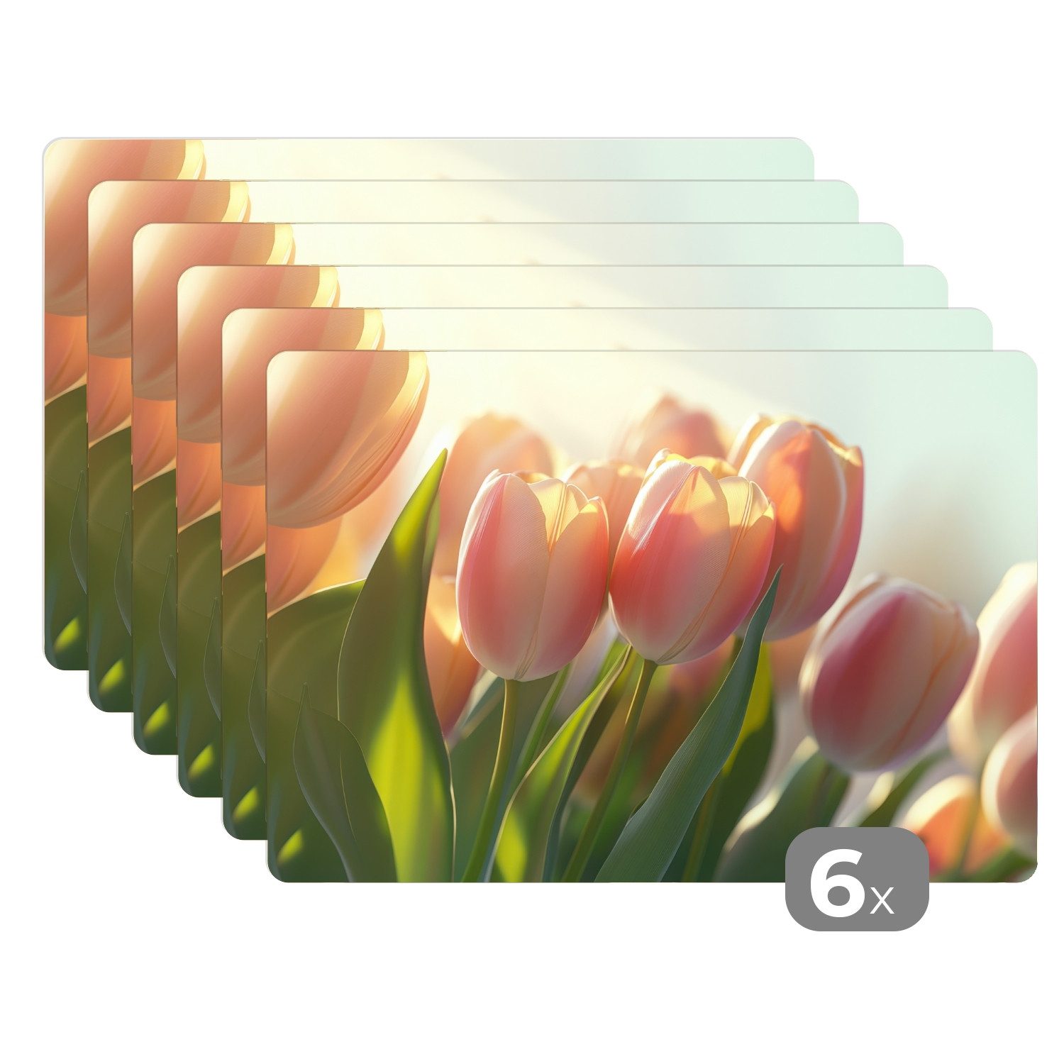 MuchoWow Platzset Tulpen - Rosa - günstig online kaufen