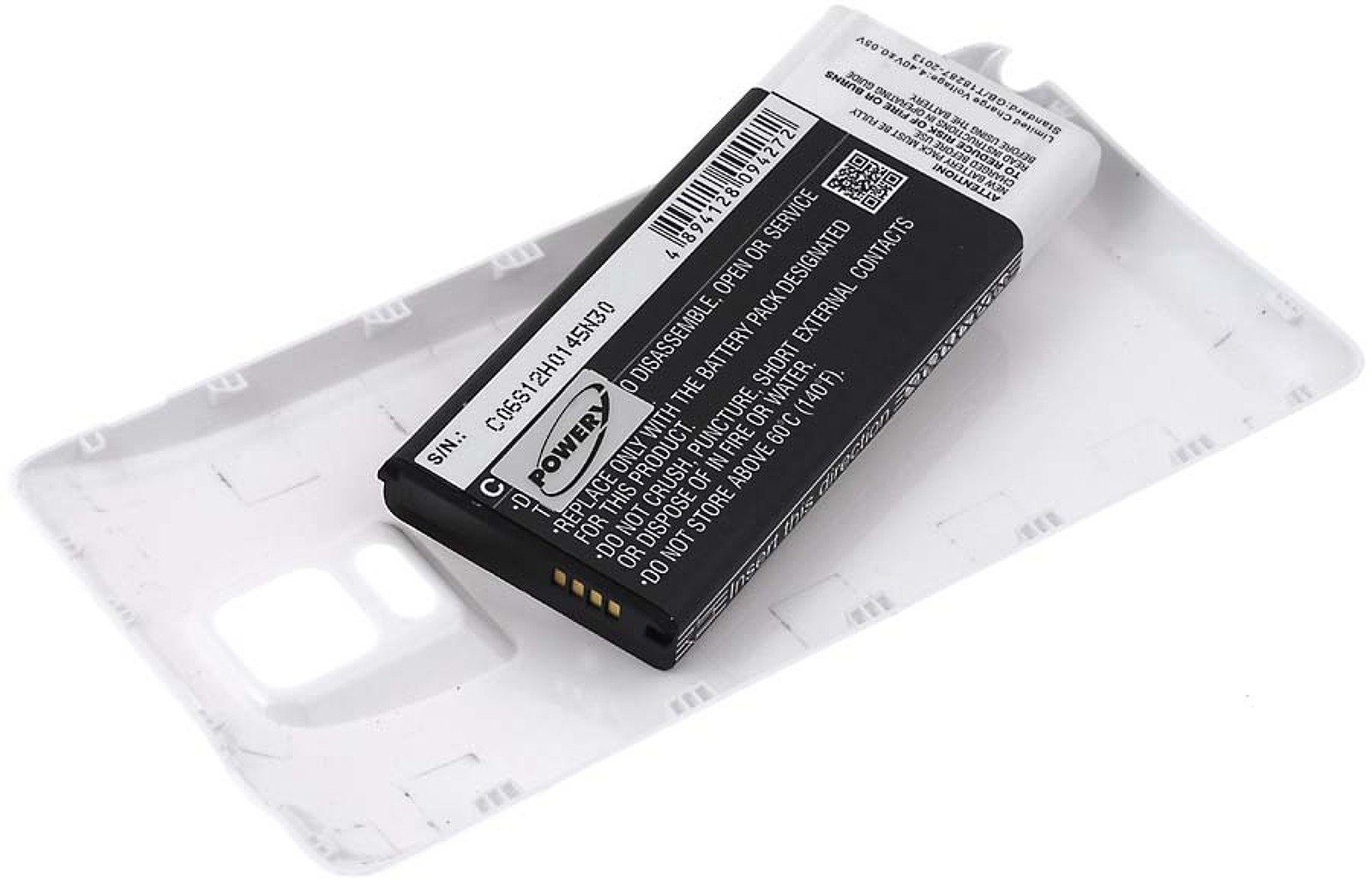 Powery Akku für Samsung Galaxy Note Weiß (3.9 4 V) 6400 6400mAh mAh Smartphone-Akku