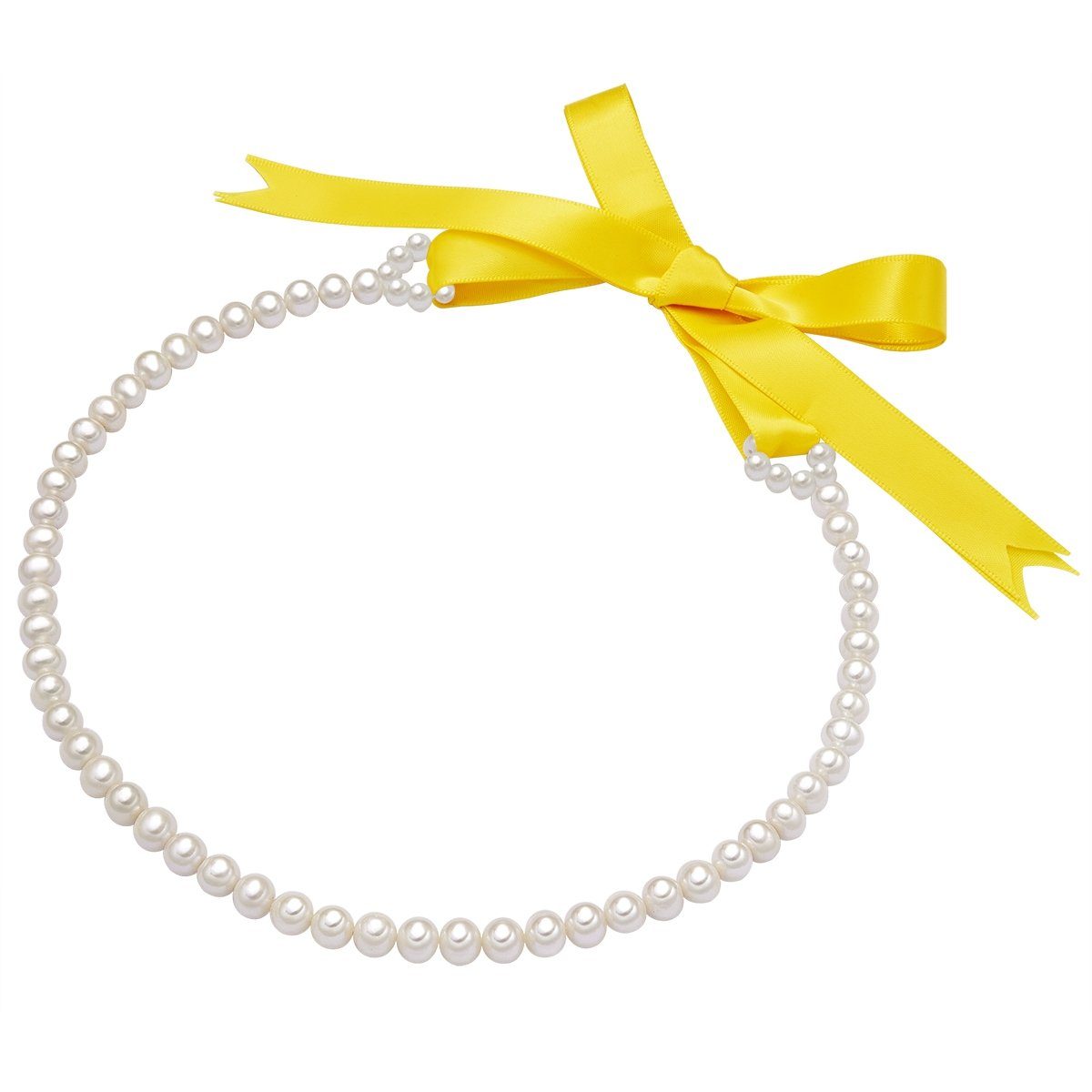Pearls Perlenkette gelb, Süßwasser-Zuchtperlen mit Valero