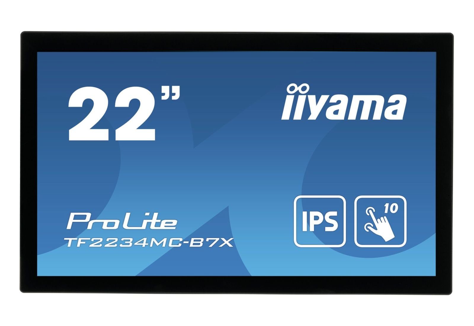 Iiyama 54.6cm (21,5) TF2234MC-B7X 16:9 M-Touch HDMI+DP IPS TFT-Monitor (1920 x 1080 px, Full HD, 8 ms Reaktionszeit, IPS, Touchscreen, Eingebautes Mikrofon, HDCP)