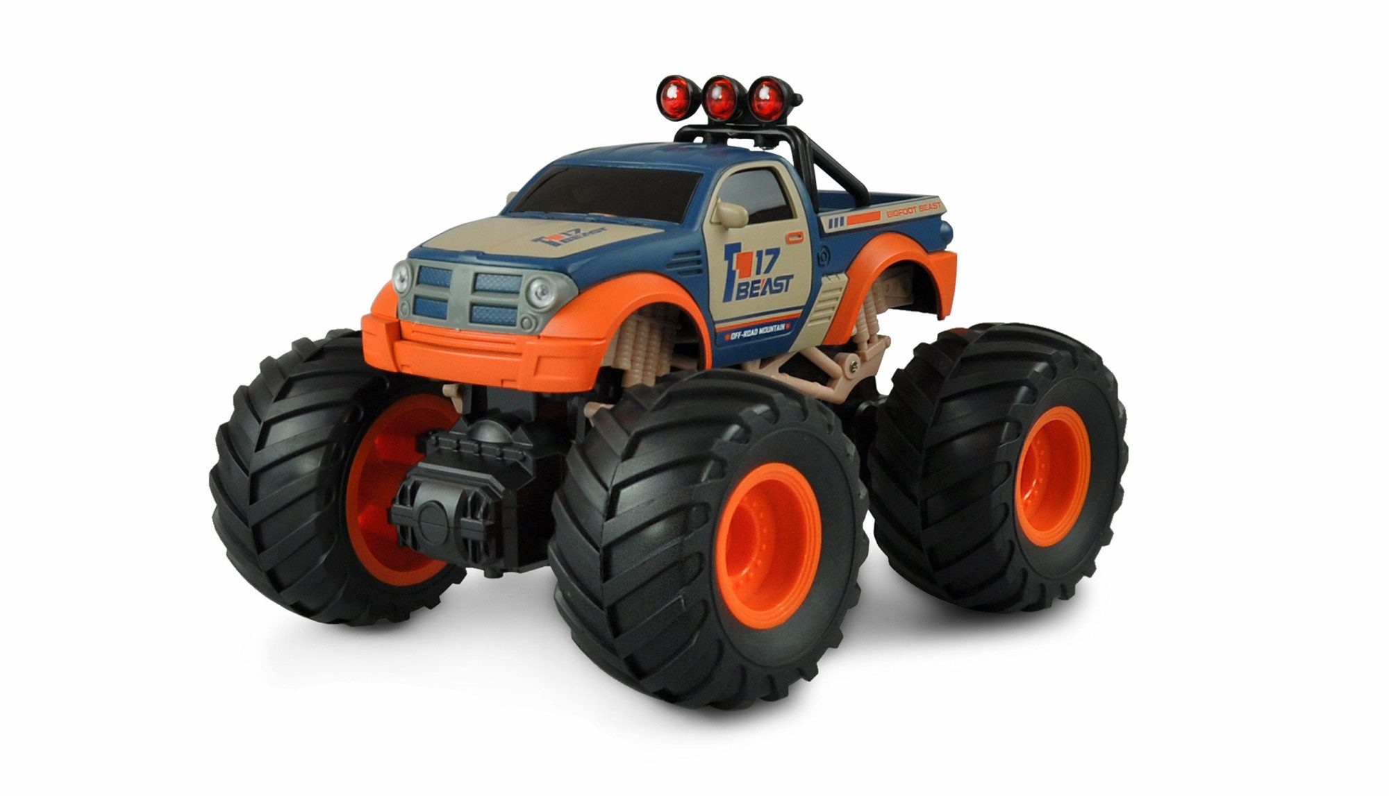 RC-Bagger Amewi RC Big Buster Monstertruck 1:18, RTR orange/blau