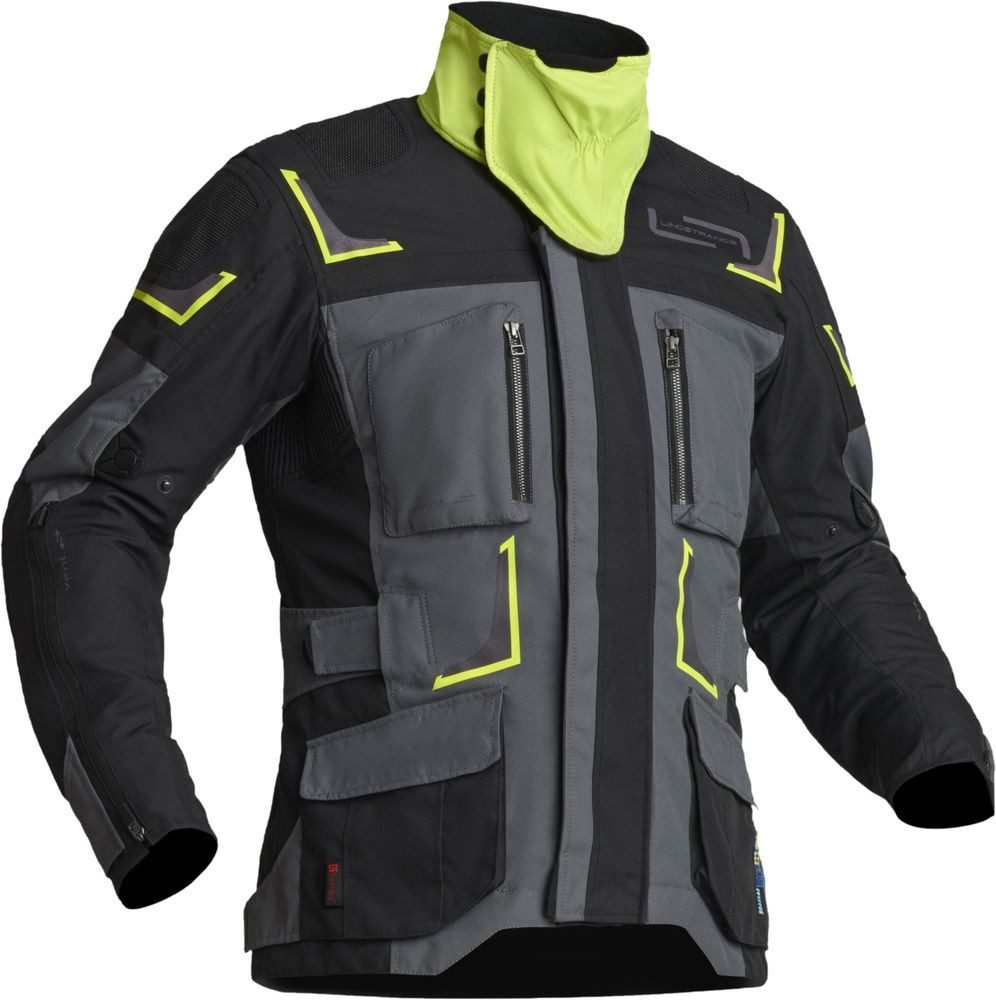 Lindstrands Motorradjacke Textile Jacket Myrvik Grey/Black/Yellow
