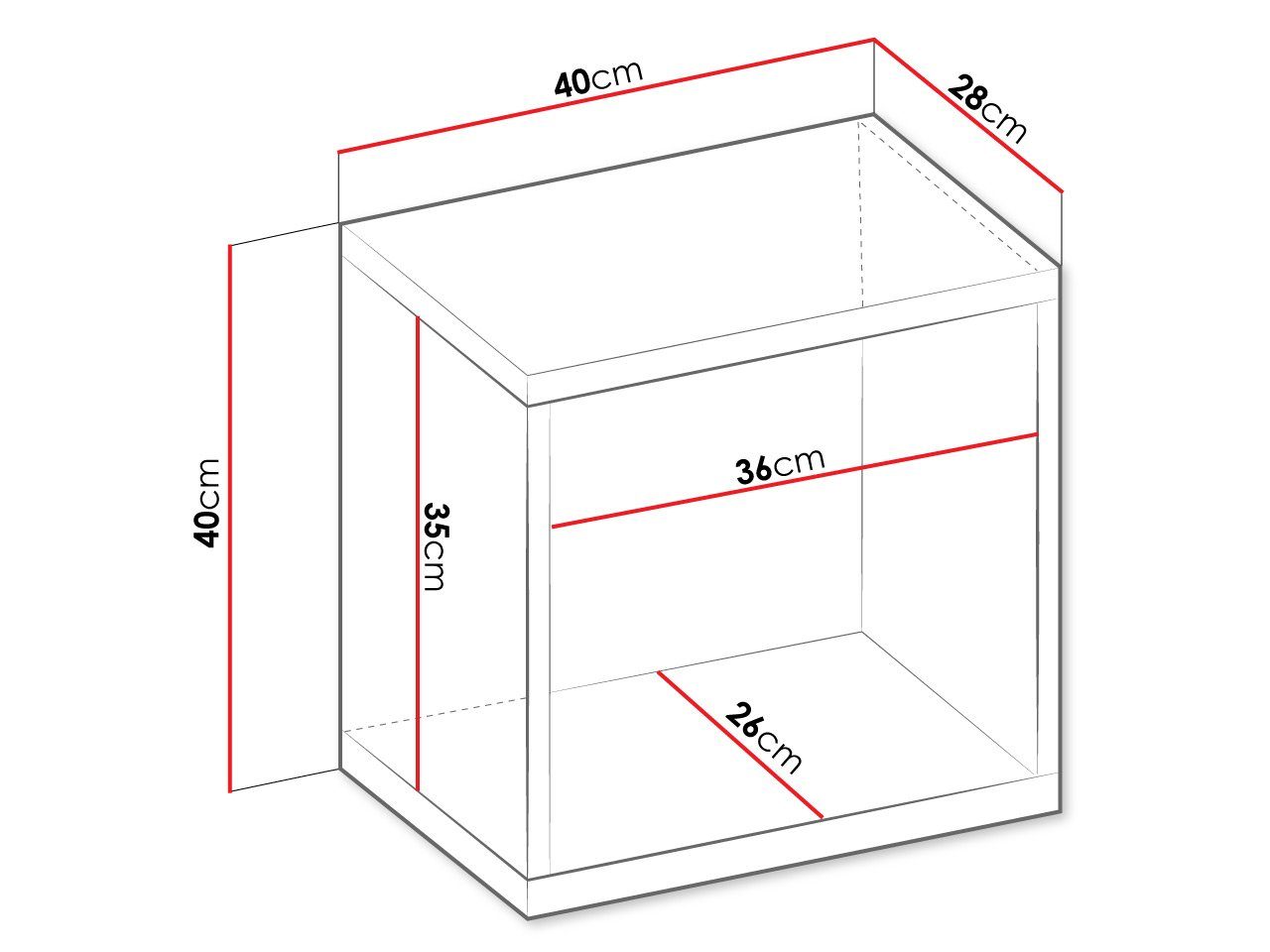 Mirjan24 Wandregal Imola IM12, Stil, cm 40x28x40 Modern