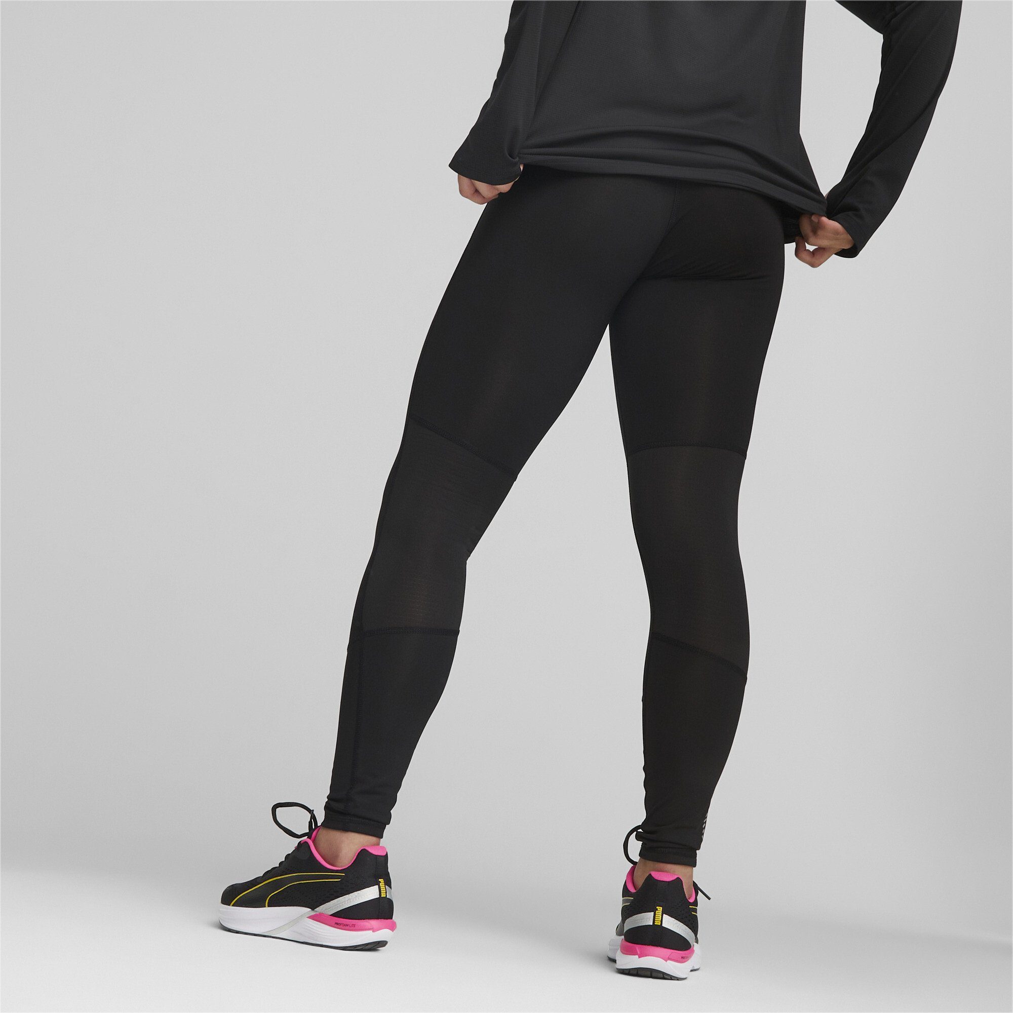 Run PUMA Black Regular Damen Favourite Lauf-Leggings Lauftights Rise Long