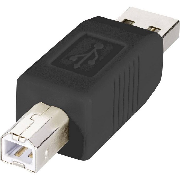Renkforce USB 2 Adapter A-Stecker/B-Stecker USB-Adapter vergoldete Steckkontakte