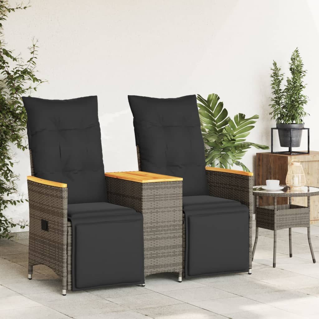 vidaXL Loungesofa Gartensofa 2-Sitzer Verstellbar mit günstig online kaufen