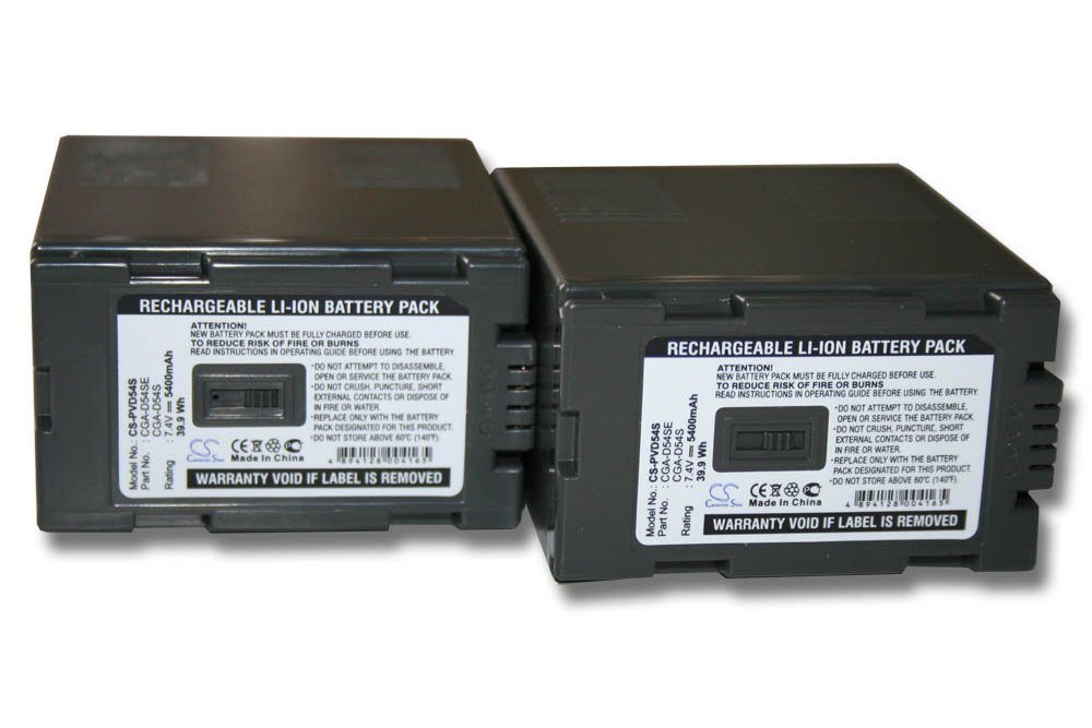 vhbw passend für Hitachi PV-DV700, PV-DV710, PV-DV800, PV-DV800K, PV-DVP8-A Kamera-Akku 5400 mAh