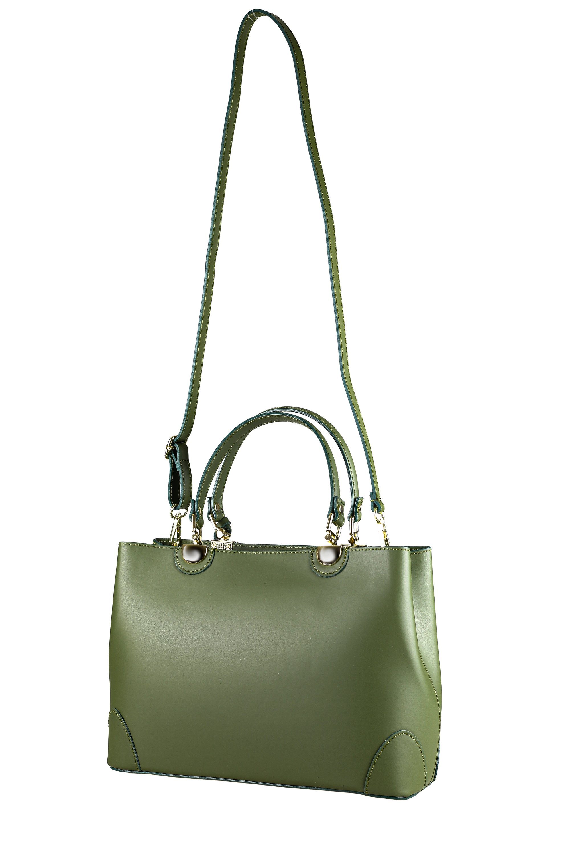 COLLEZIONE ALESSANDRO Henkeltasche Miami, hochwertiges Rindsleder mit Quaste und Anhänger