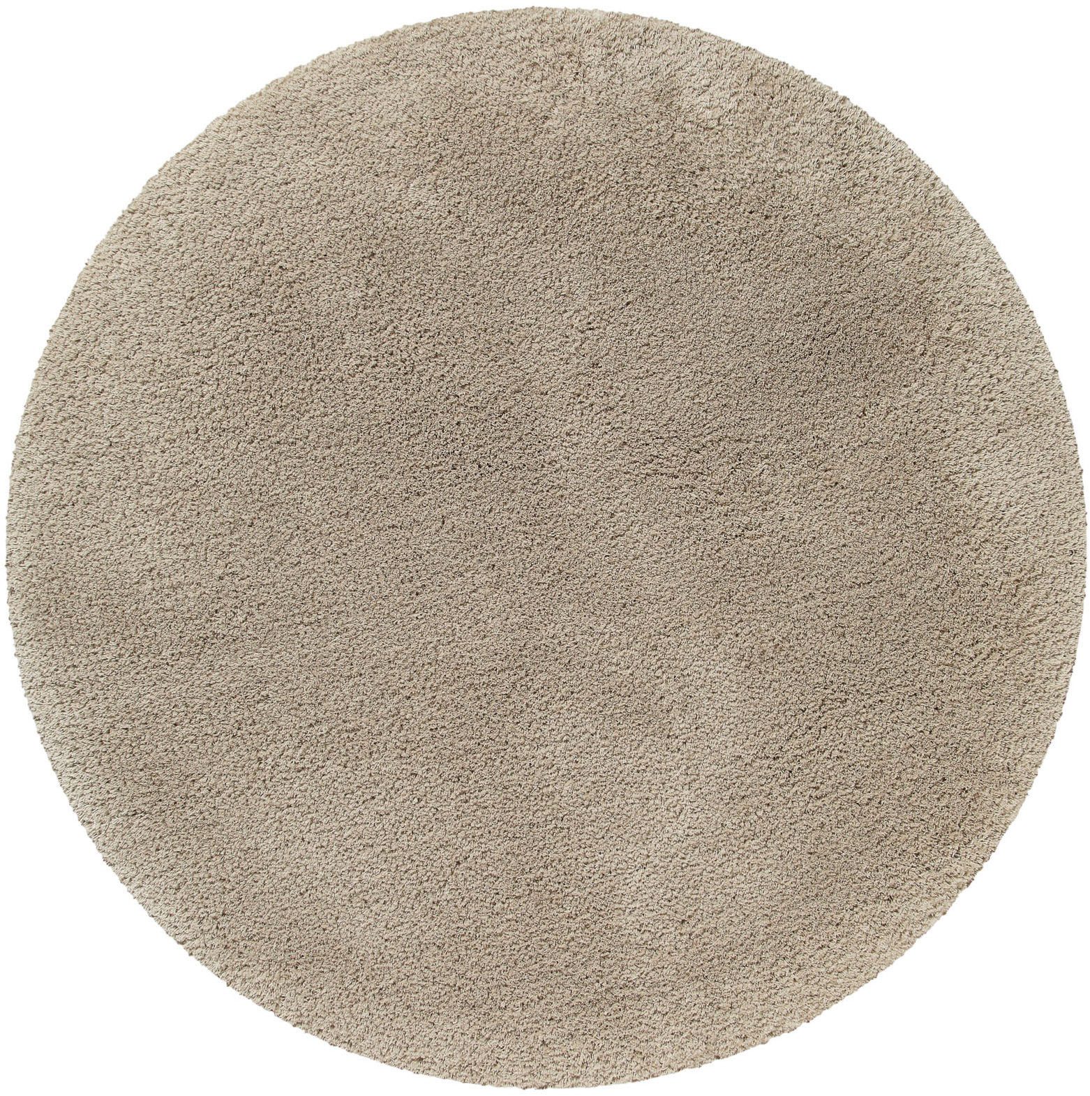 Homie Living Badematte Porto Azzurro, Höhe 30 mm, rutschhemmend beschichtet, schnell trocknend, fußbodenheizungsgeeignet, Polyester, rund, Badteppich, uni, rechteckig & rund, waschbar, Badezimmerteppich