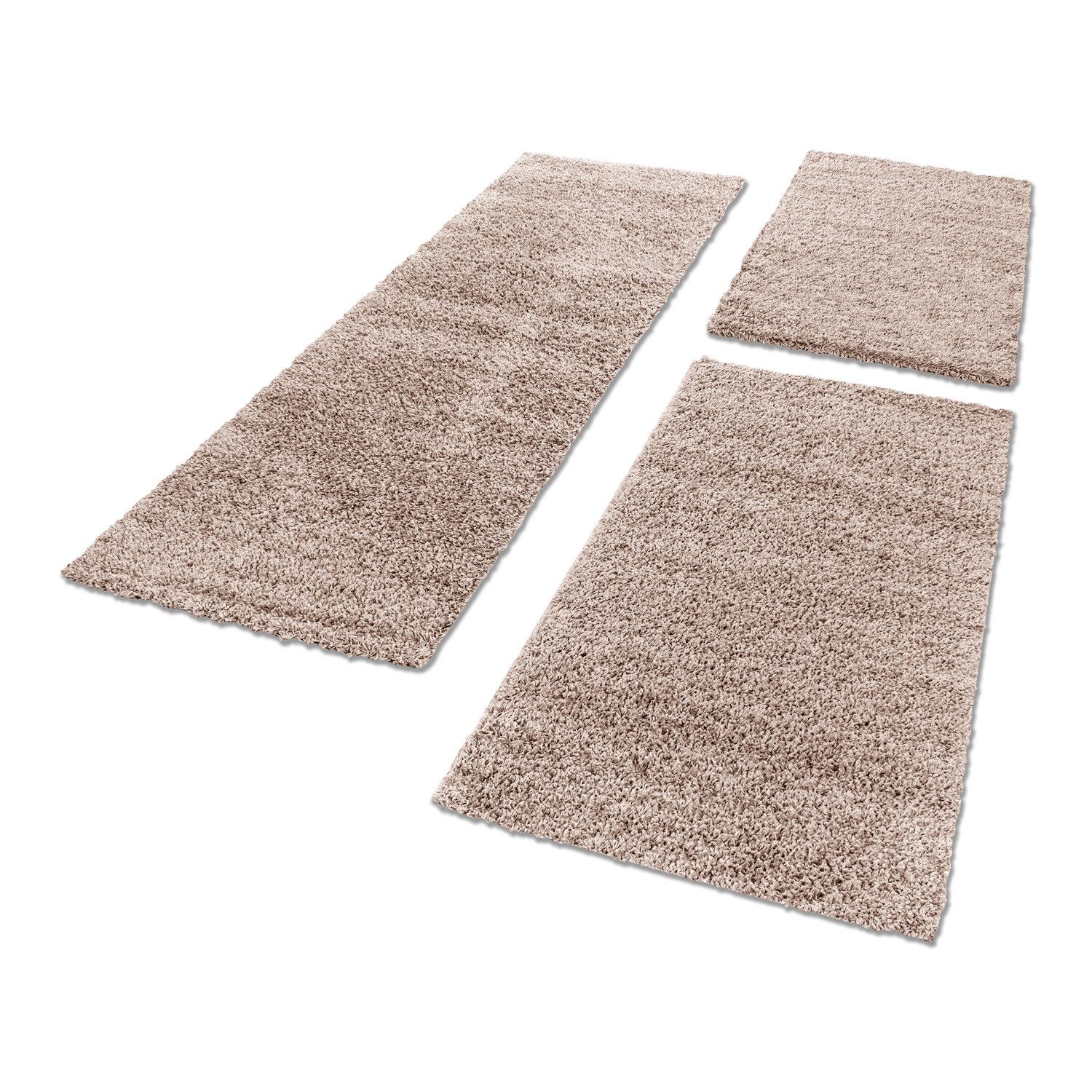 Carpettex Hochflor-Bettumrandung Unicolor - Einfarbig, Höhe 30 mm, (Bett-Se günstig online kaufen