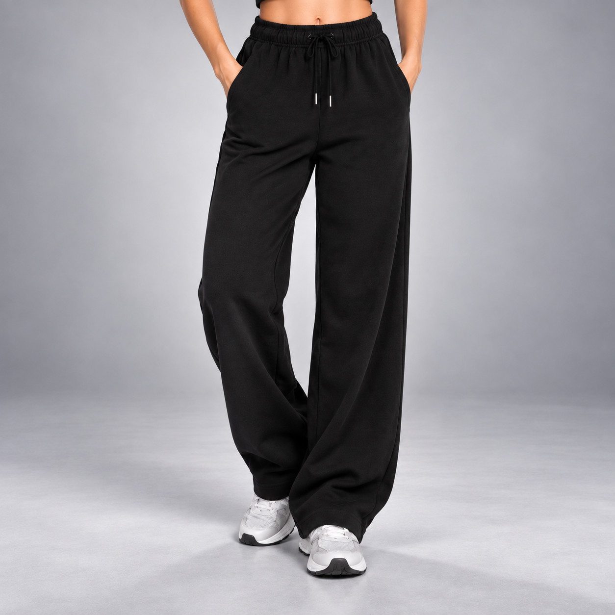 R-CAMP Jogginghose Jogginghose Damen Baumwolle Weites Bein Hosen (Packung, 1-tlg., Jogginghose für Damen) Baumwolle Damen Freizeithose Sporthose Trainingshose, modisch, bequem