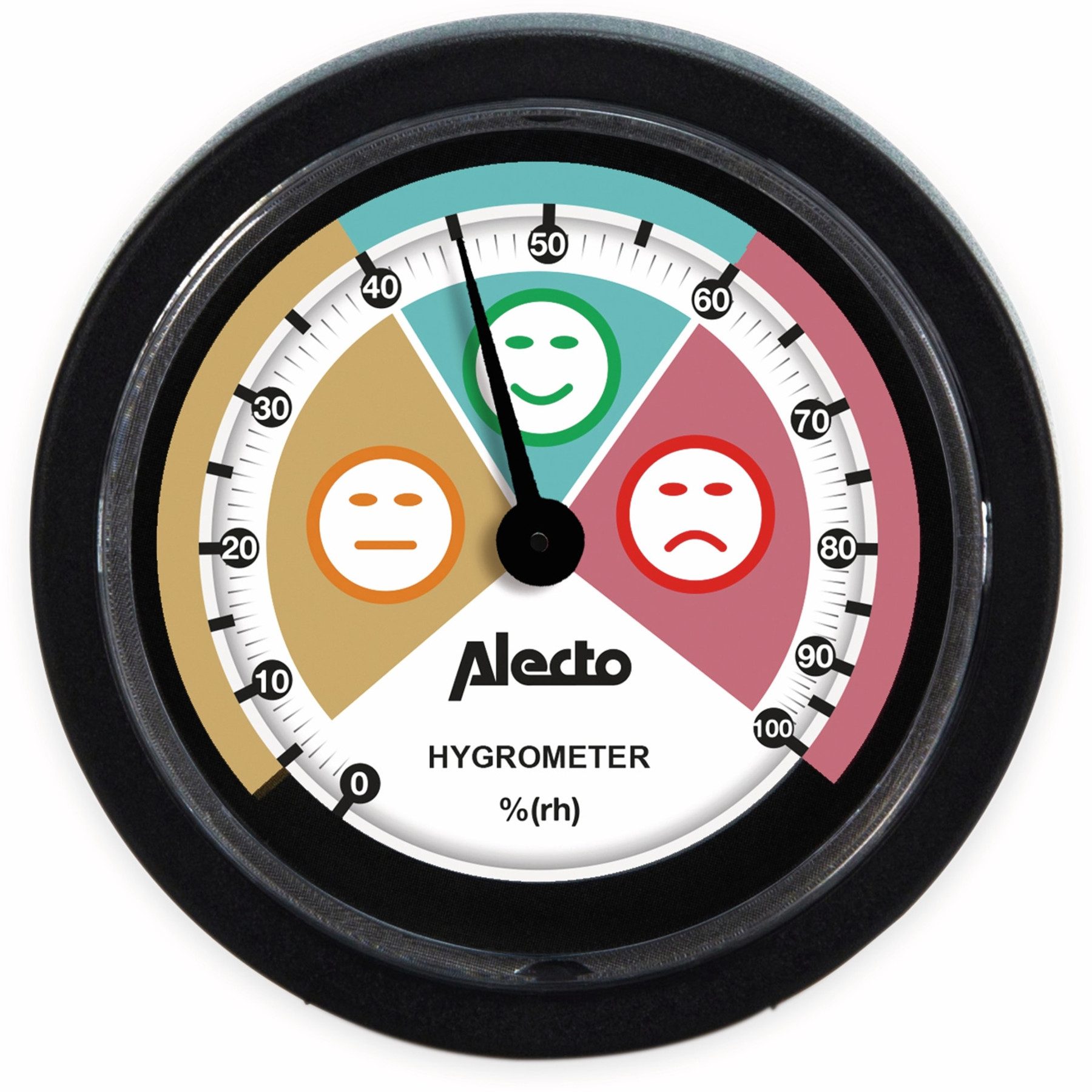 Alecto Hygrometer ALECTO Analoges Hygrometer WS-05, für den Innenbereich, schwarz