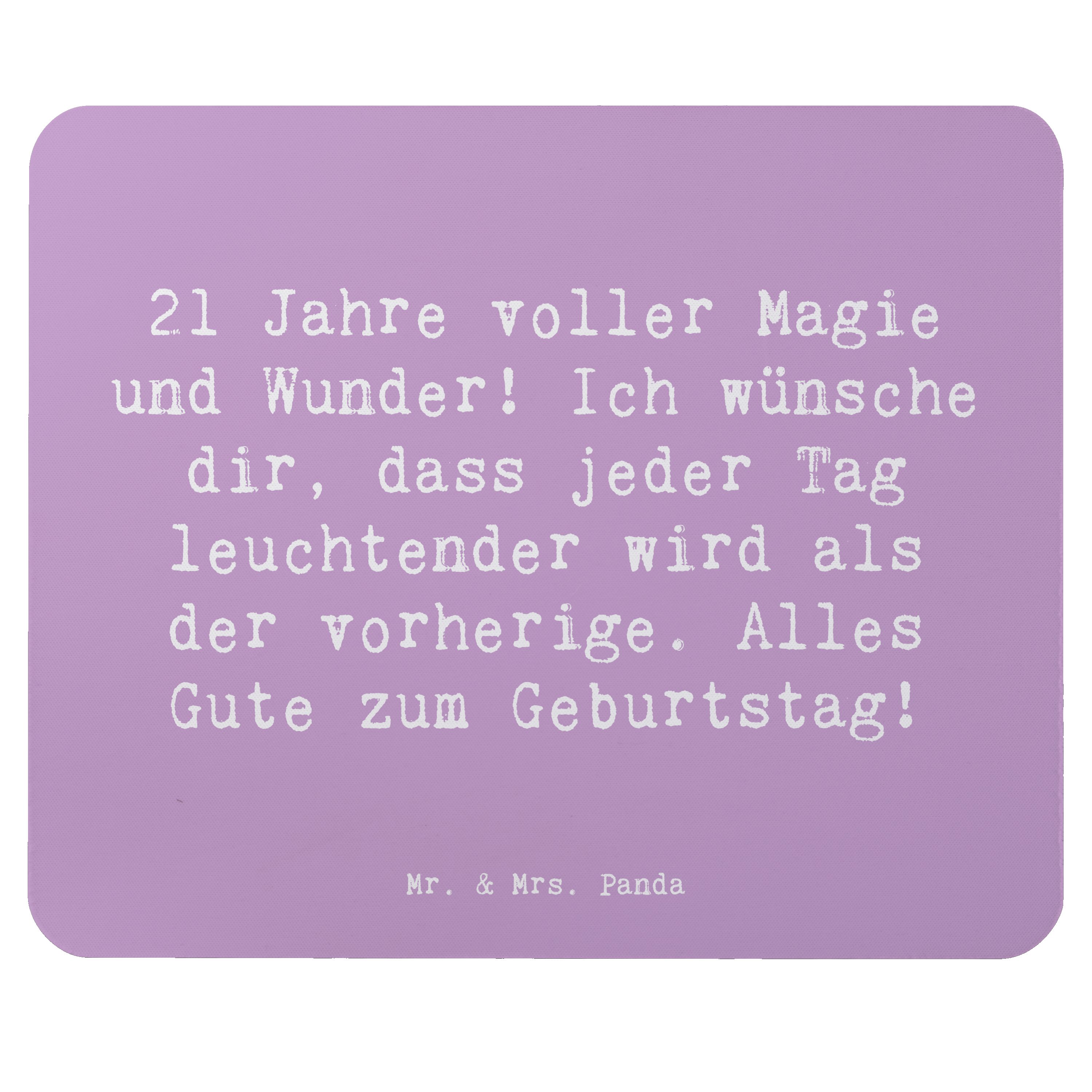 Mauspad Spruch 21. Geburtstag - Lavendeltraum - Geschenk, Liebe, Alter, Mouse