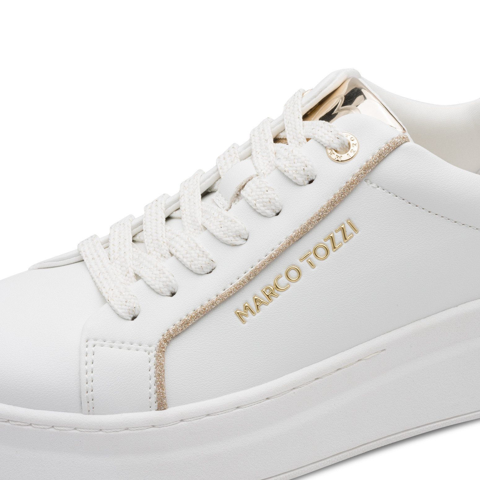 MARCO TOZZI Plateausneaker Freizeitschuh, Halbschuh, Schnürschuh mit Kontrastbesatz