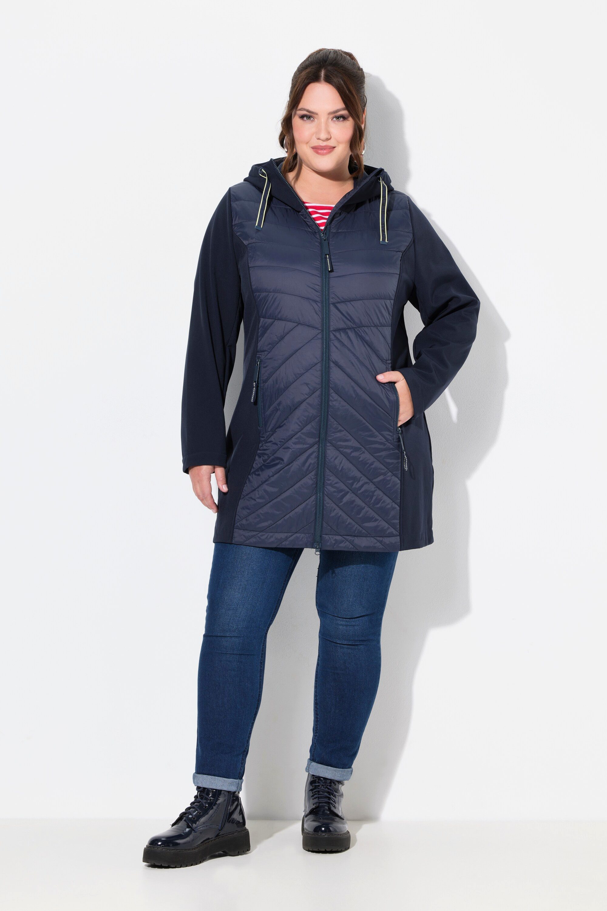 Ulla Popken Softshelljacke HYPRAR Softshelljacke wasserabweisend Kapuze günstig online kaufen