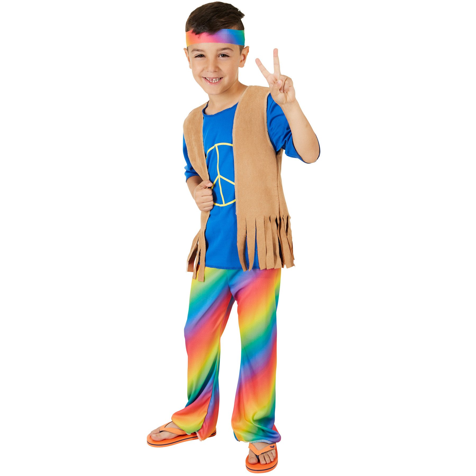 dressforfun Hippie-Kostüm Jungenkostüm Boy Peacemaker, Schönes, bequemes T-Shirt