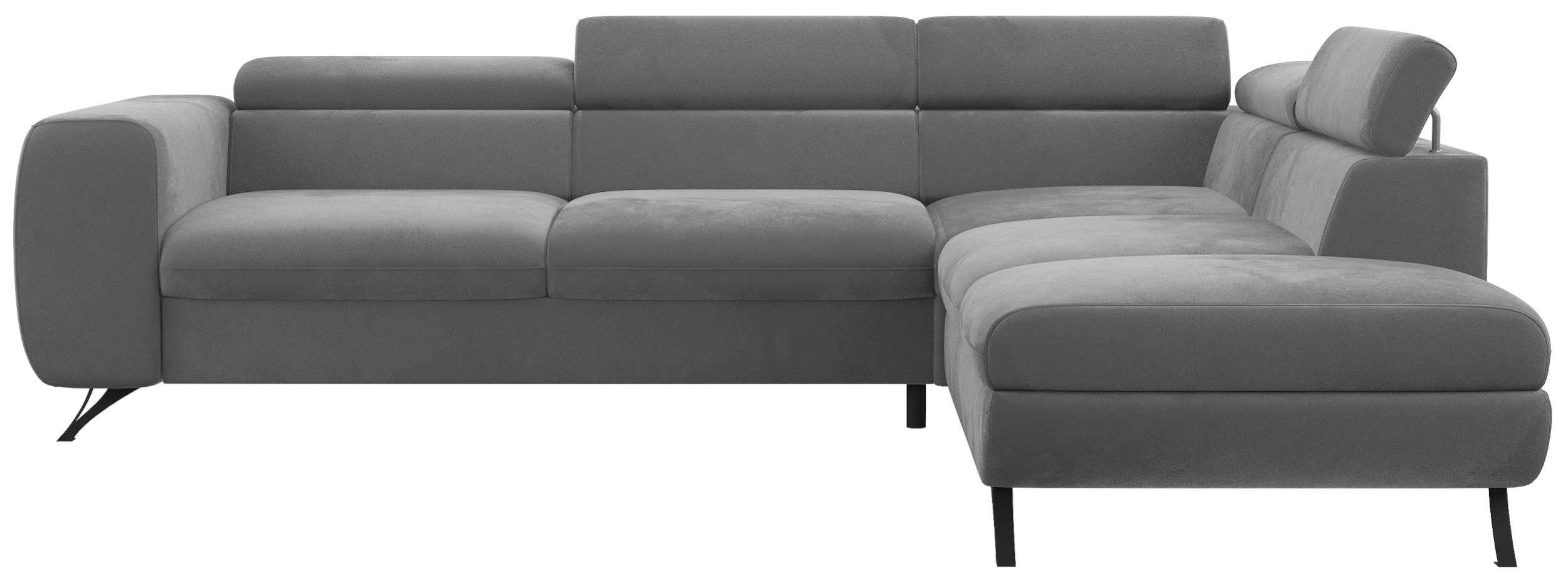 Stylefy Ecksofa Relaxfunktion Modern Design, frei stellbar, mane rechts links oder Bettfunktion bestellbar, L-Form, Bettkasten, mit Raum im und Corina, Eckcouch