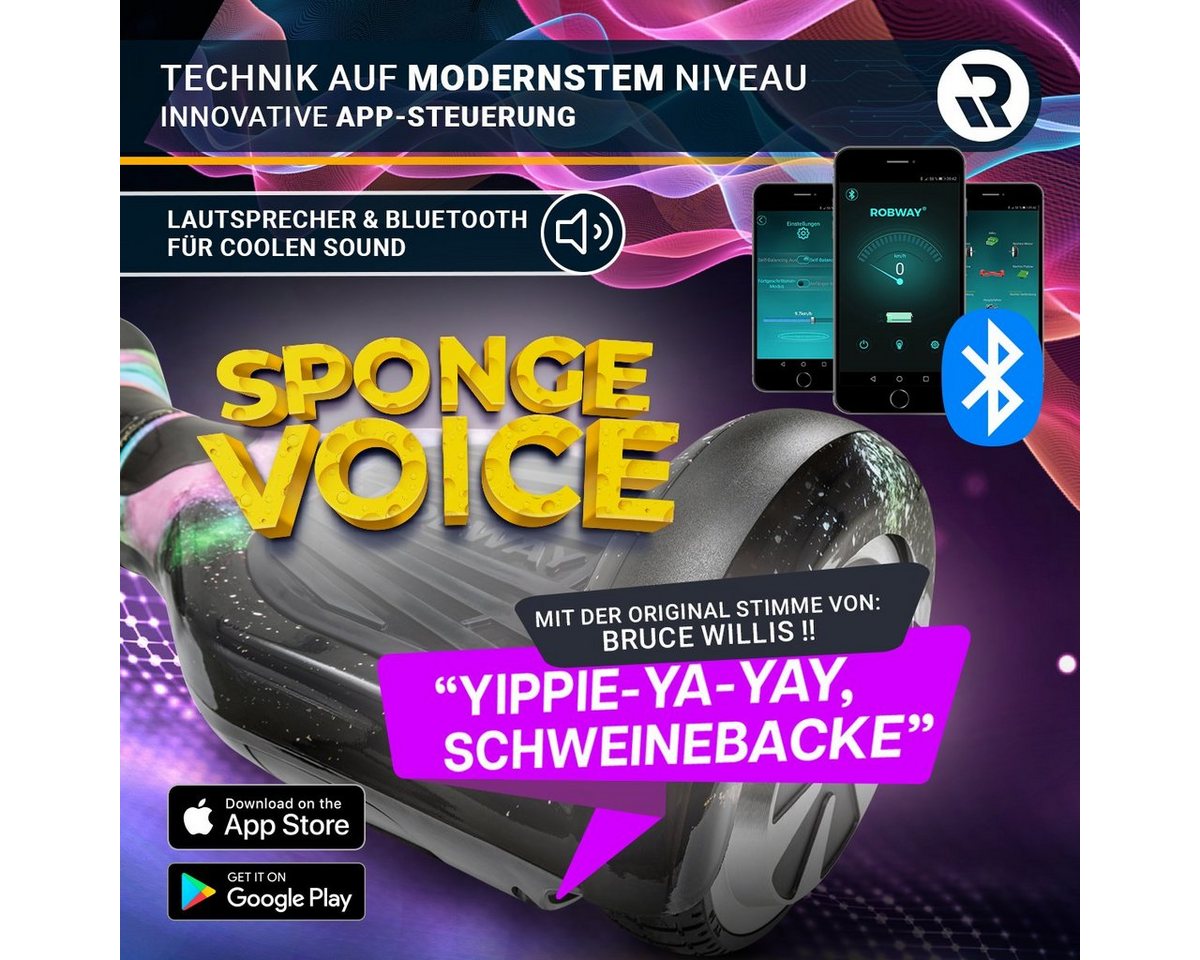 Thumbnail - Robway Balance Scooter Hoverboard W1 inkl. Samsung Akku 6.5” inkl. integrierte Lautsprecher, 700,00 W, 15,00 km/h, (Hove...
