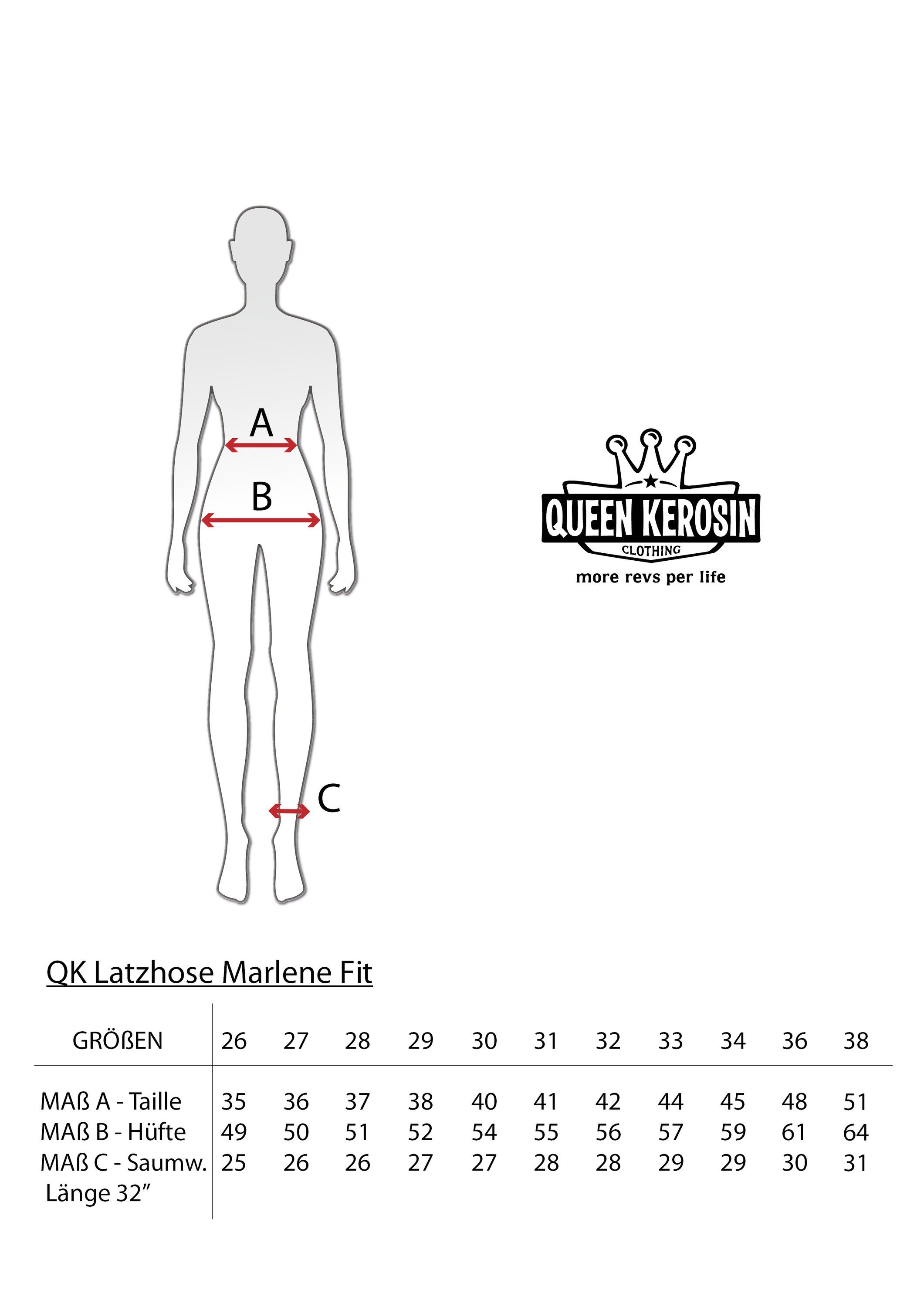 Latzjeans Marlene Im Waist Fit QueenKerosin High