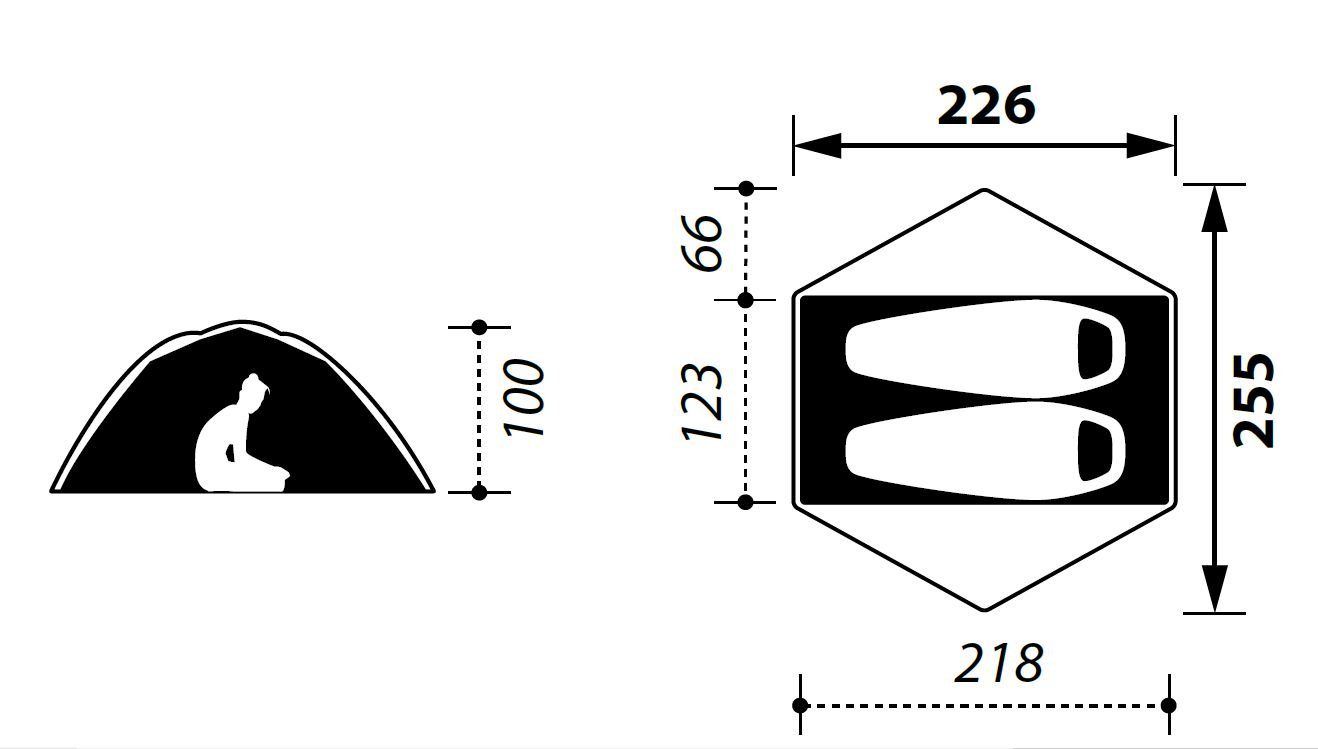 Kuppelzelt Kuppelzelt 2 Nomad (2,6kg) Premium Nomad Jade