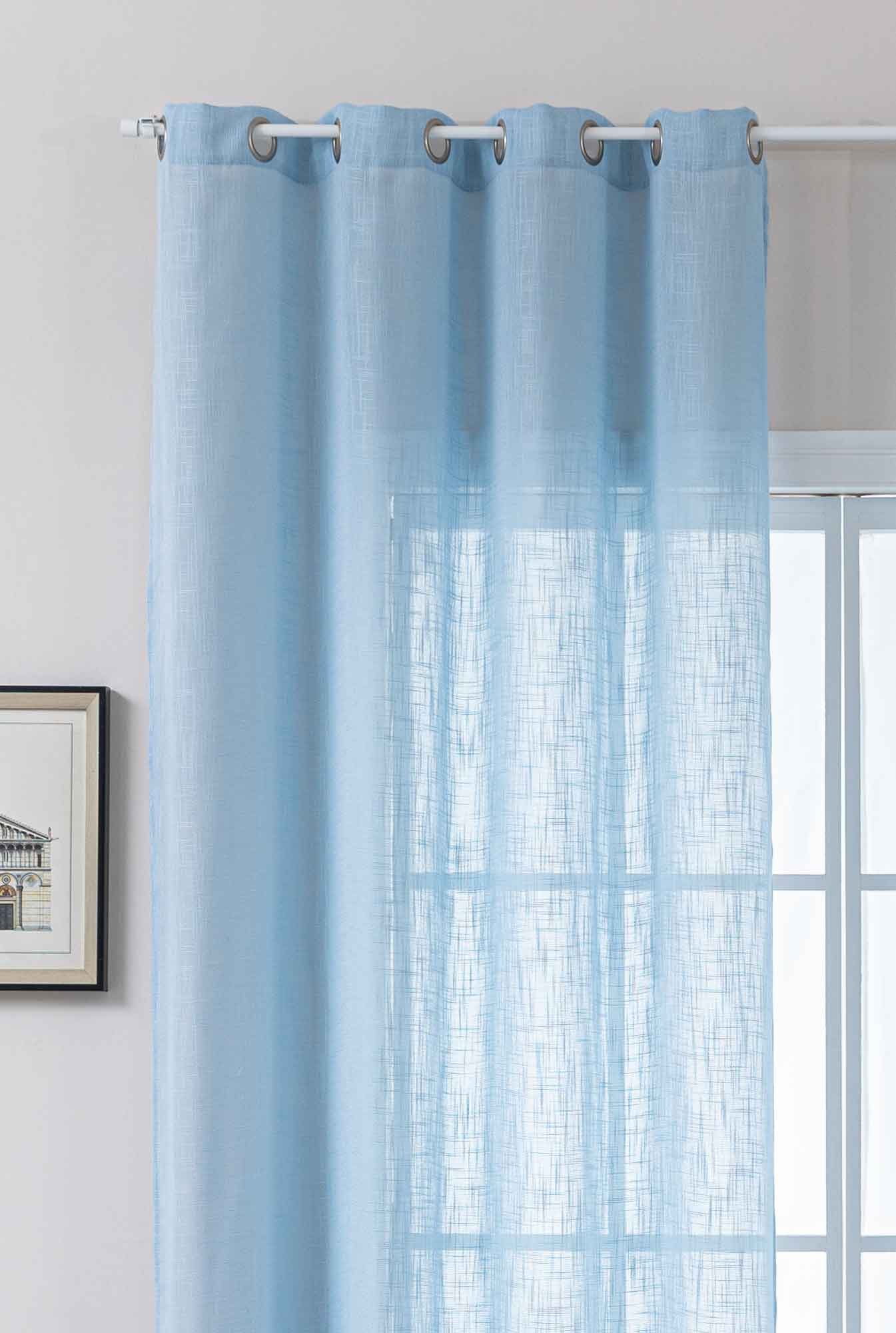 Gardinenbox Gardine (1 St), Ösen, halbtransparent, Polyester, Gardine Ösen günstig online kaufen