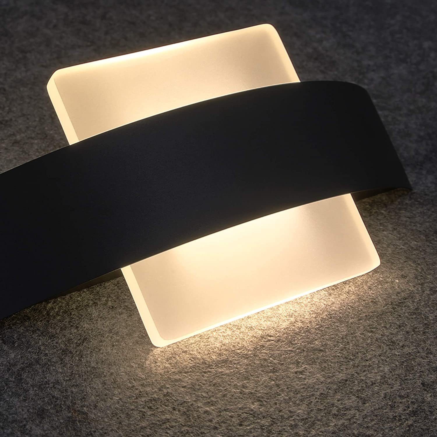 ZMH LED Wandleuchte Innen Wandlampe Wohnzimmer 6W aus Acryl Modern Bettlampe, LED wechselbar