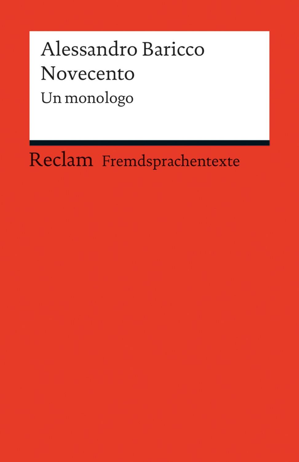 Novecento / Alessandro Baricco