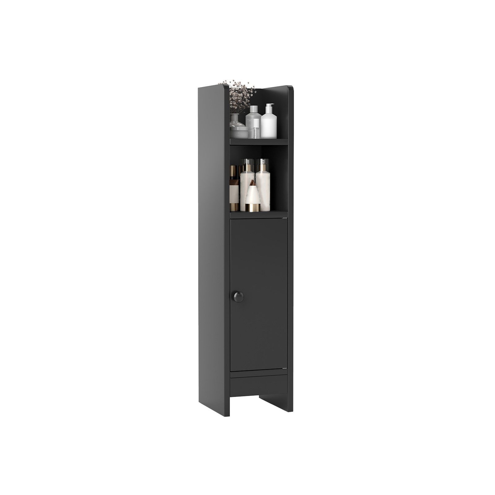COSTWAY Badkommode, Badschrank Badezimmerschrank schmal, verstellbare Ablagen