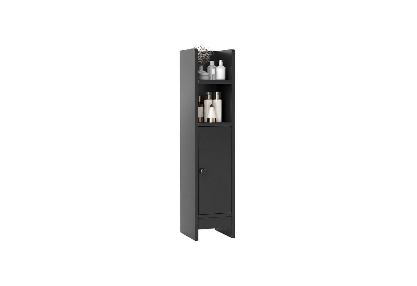 COSTWAY Badkommode, Badschrank Badezimmerschrank schmal, verstellbare Ablagen