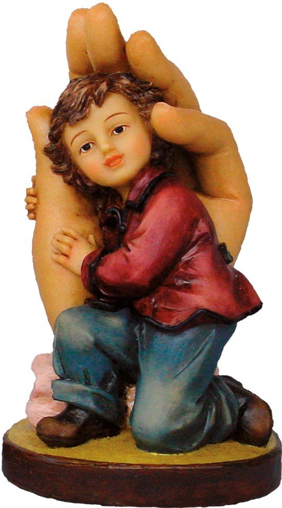 dekoprojekt Dekofigur Heiligenfigur Schützende Hand, Junge 11,9 cm