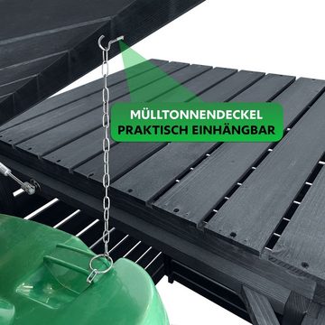 Endorphin Mülltonnenbox Comfort Mülltonnengarage / Mülltonnenbox Anthrazit für 2x 240 L nachh