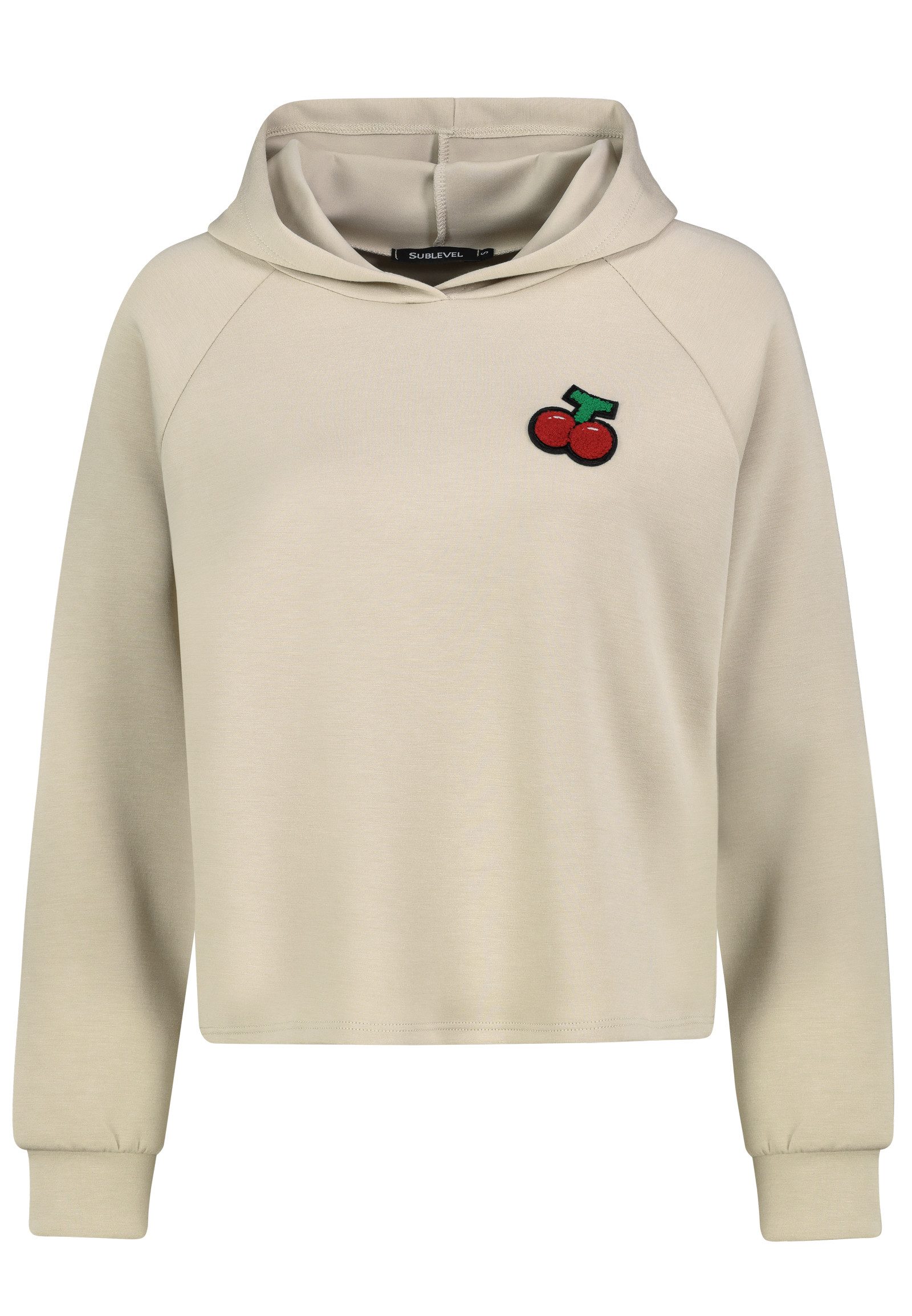 Kapuzenpullover Damen Hoodie mit cropped Mini-Print