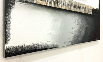 WandbilderXXL Gemälde Silver Bridge 120 x 80 cm, Abstraktes Gemälde, handgemaltes Unikat