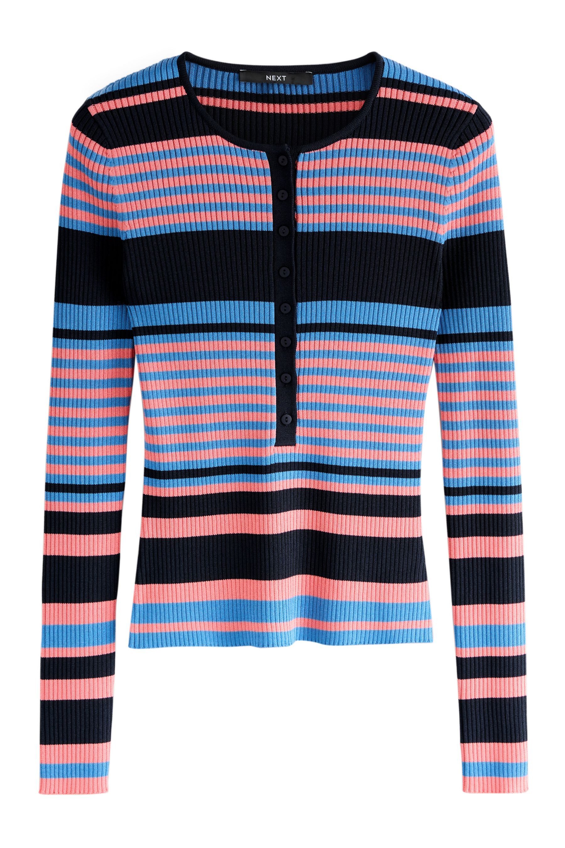 Next Strickpullover Gerippter Henleypullover (1-tlg) günstig online kaufen