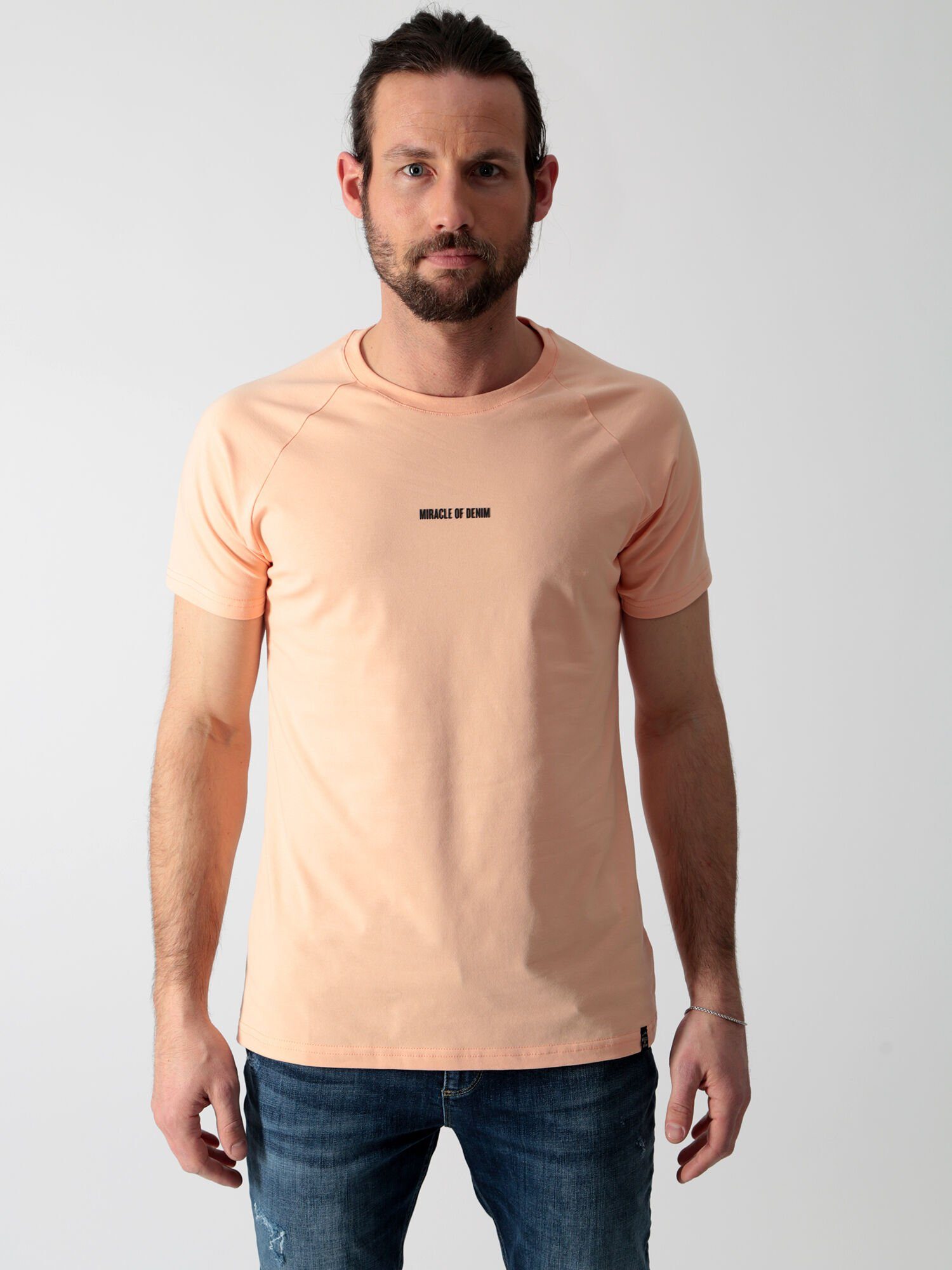 Miracle of Denim T-Shirt mit Logo Peach