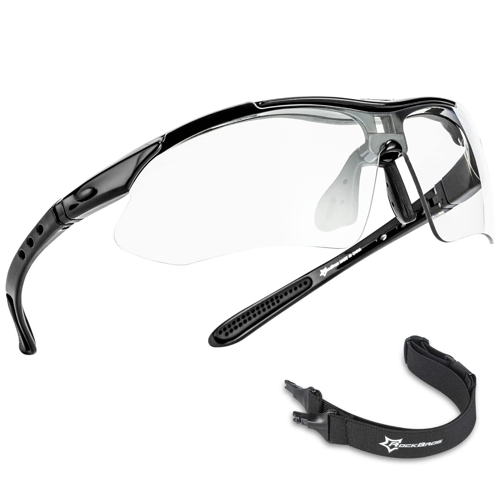 ROCKBROS Fahrradbrille Photochromatische Sportbrille, UV-400 geeignet für Outdoor-Sportarten, Ultra photochromic lenses
