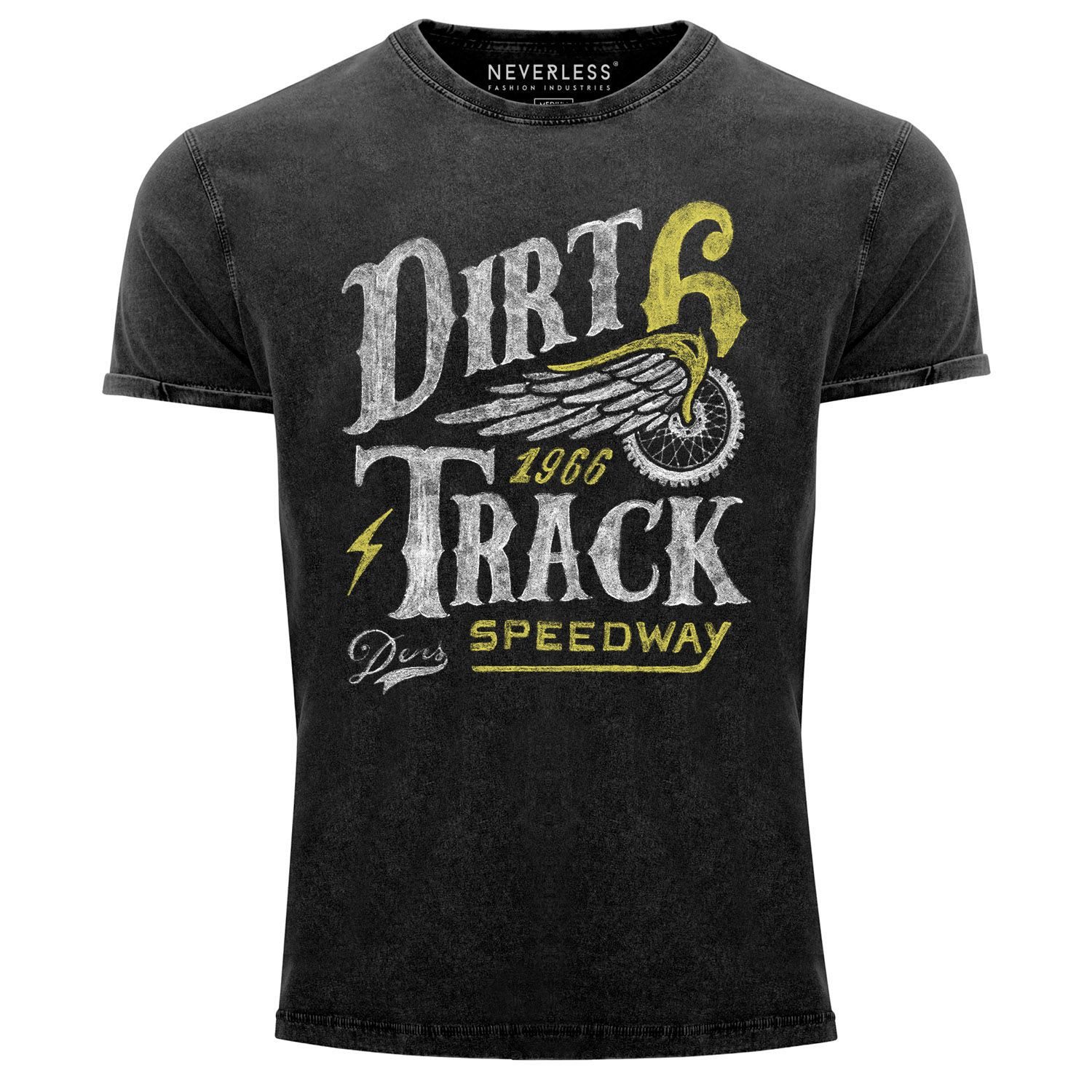 Print-Shirt Cooles Angesagtes Herren T-Shirt Vintage Shirt Dirt Track Racing