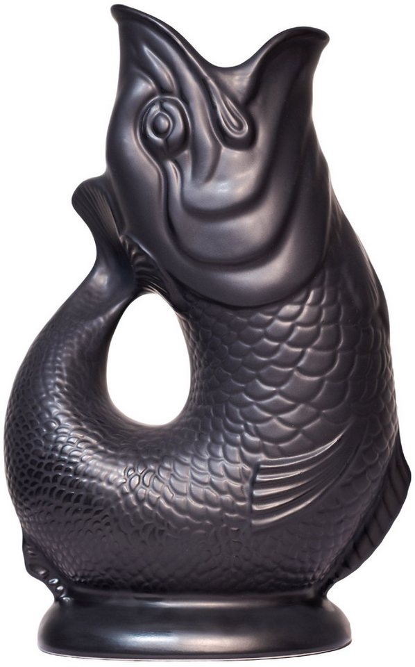 Gluckigluck Wasserkaraffe, (Original Gluggle Jug aus England), mit Gluckergeräusch, handgefertigt, ikonisches Fisch-Design, 1,2 L