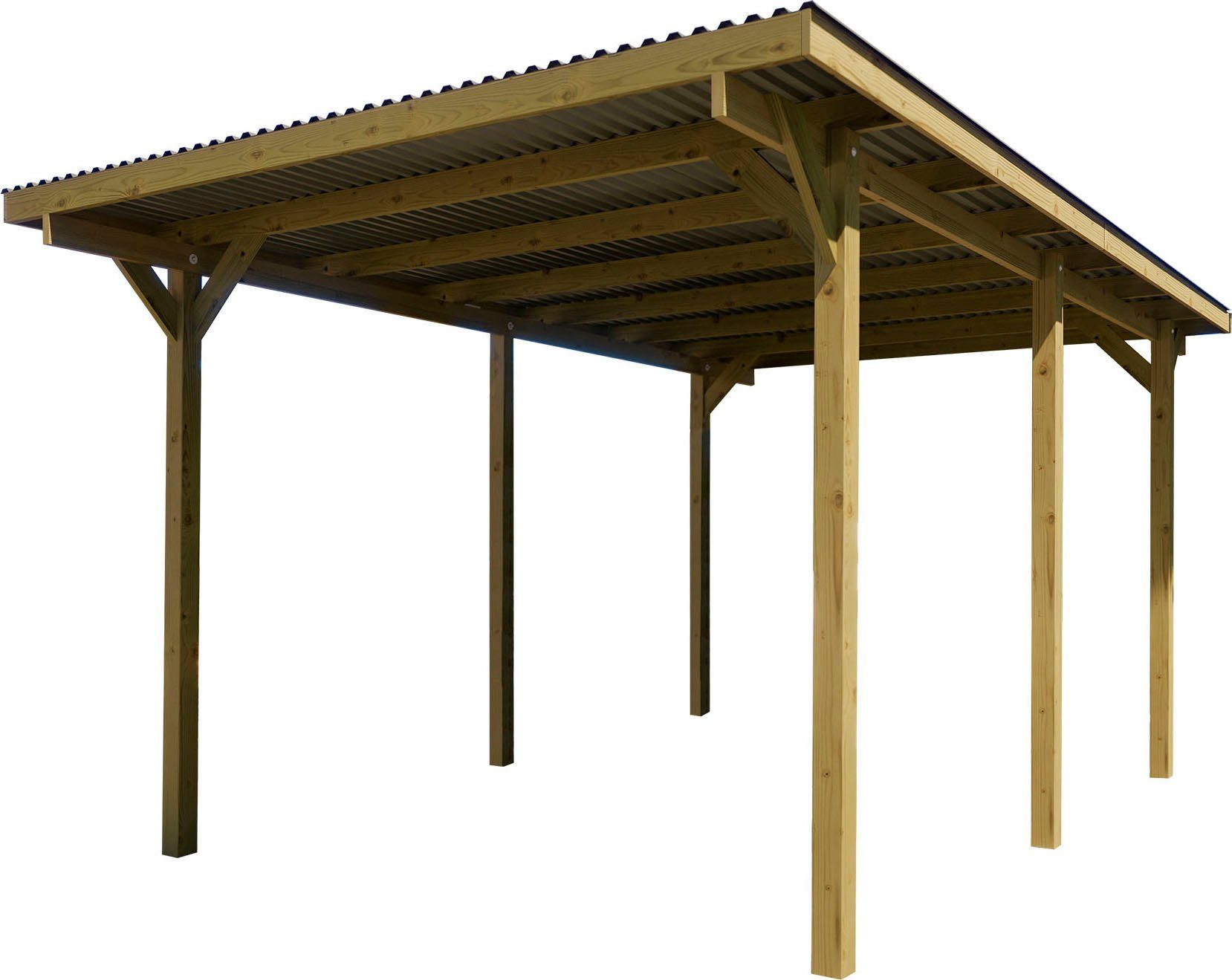 weka Einzelcarport 606 Gr.1, BxT: 300x500 cm, 225 cm Einfahrtshöhe